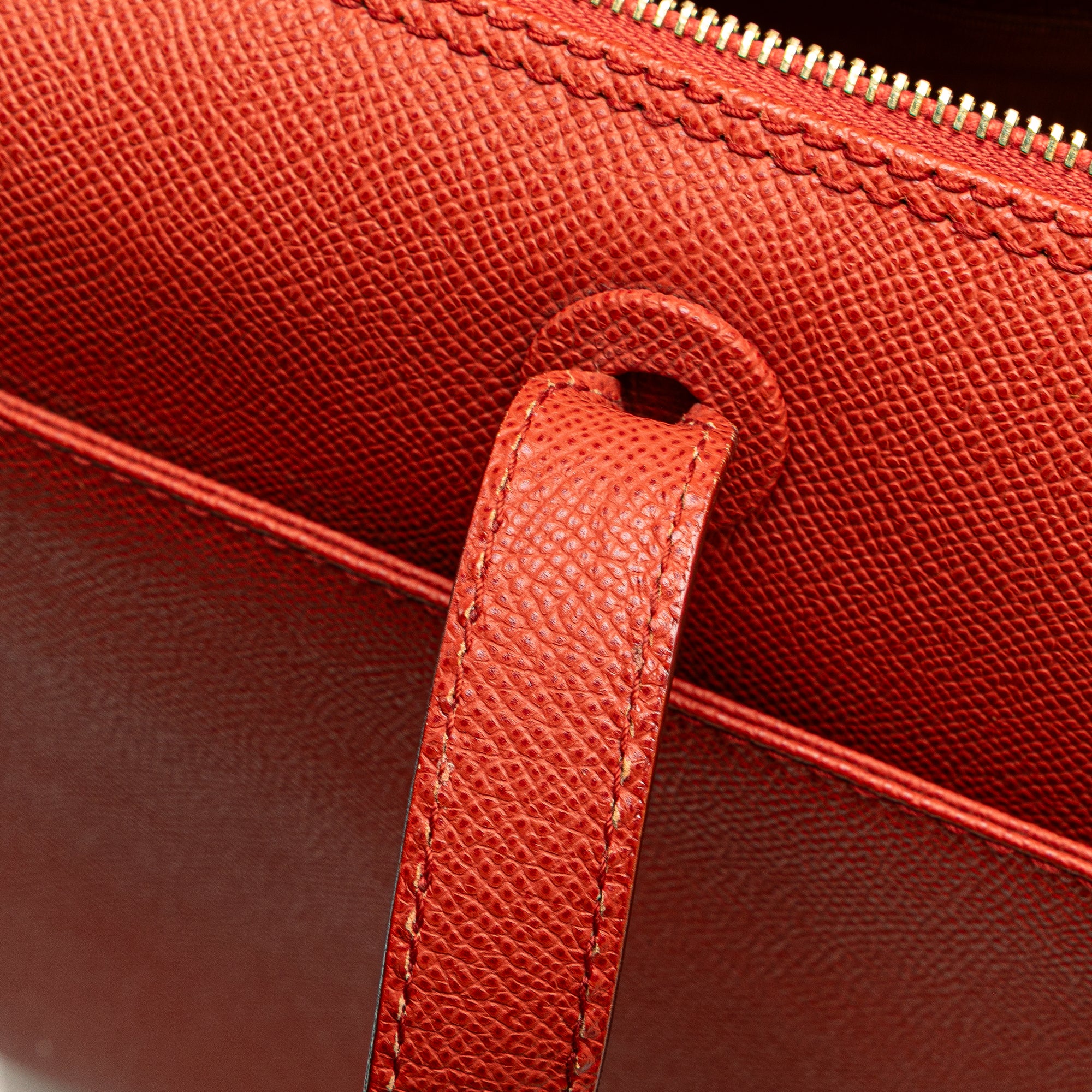 Chanel | Pre-Owned Grained Calfskin Tote | Orange/Dark Orange - Image 5