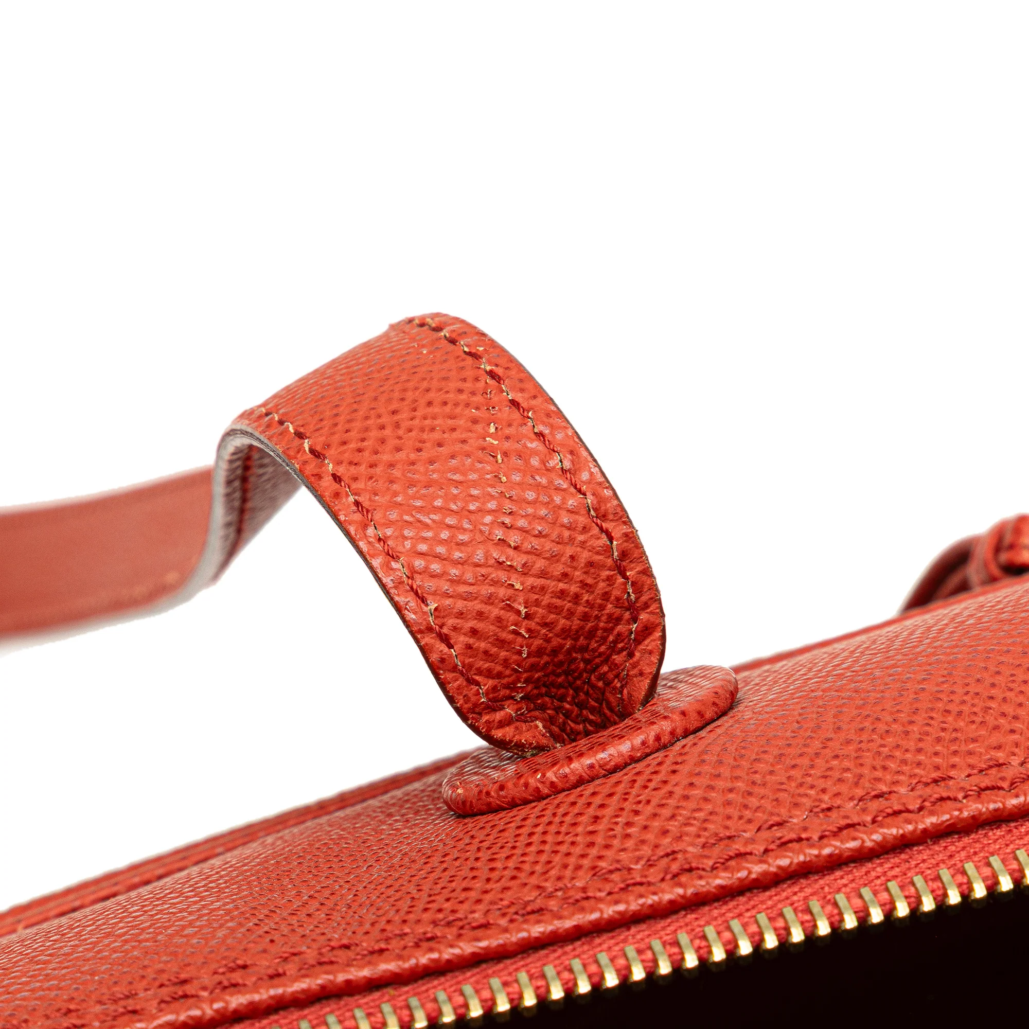 Chanel | Pre-Owned Grained Calfskin Tote | Orange/Dark Orange - Image 6