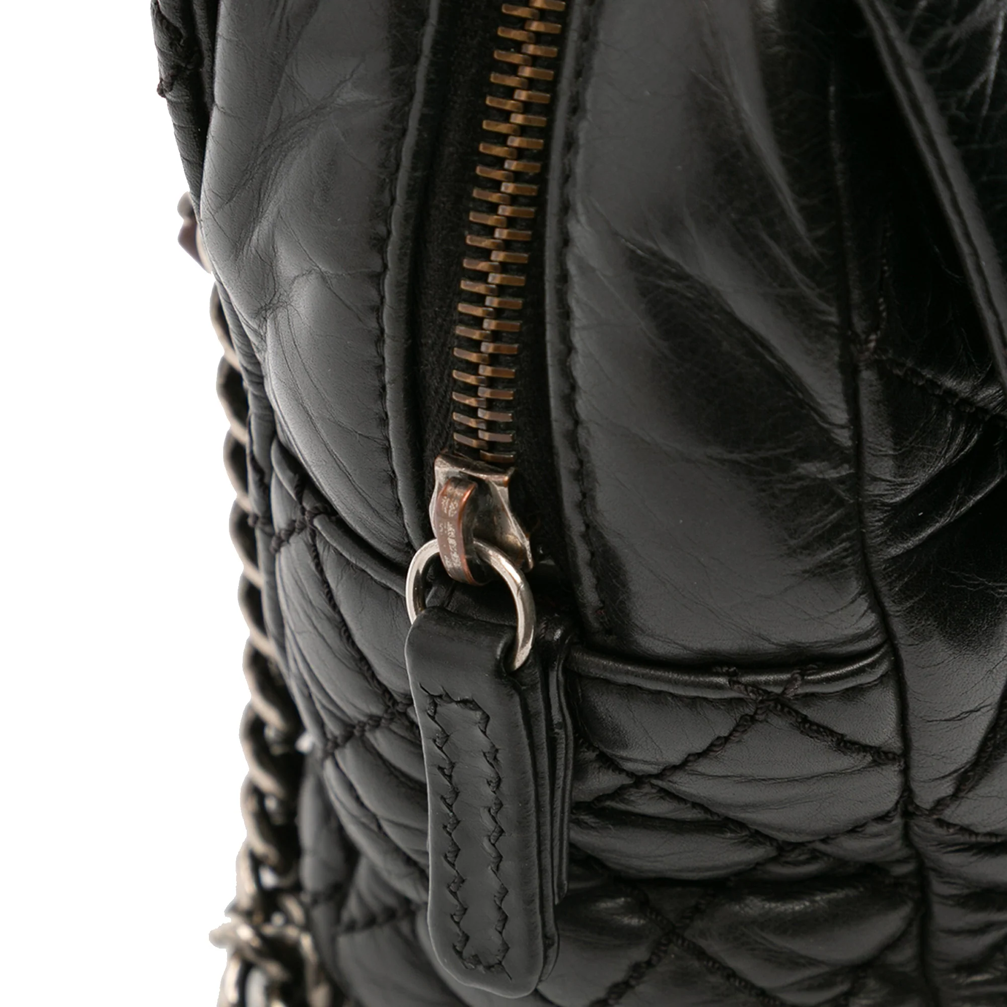 Chanel | Pre-Owned Jumbo Quilted Aged Calfskin Portobello Flap | Black - Image 8