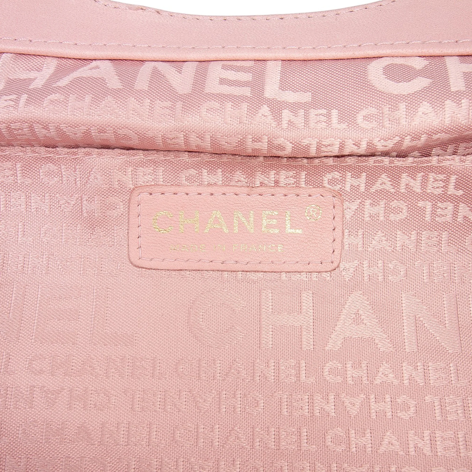 Chanel | Pre-Owned Lambskin Camellia Top Handle Frame Bag | Pink - Image 5