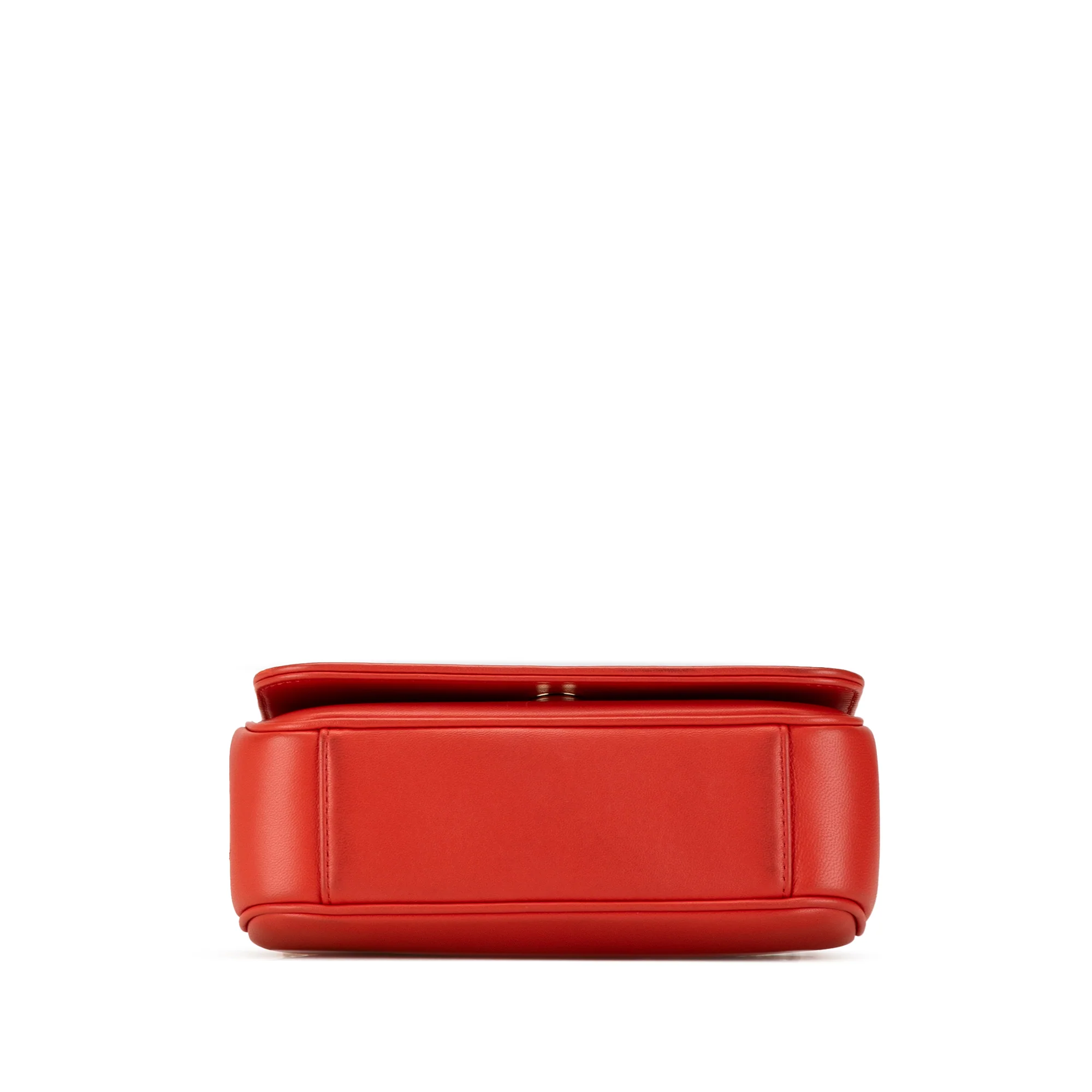 Chanel | Pre-Owned Lambskin CC Mania Flap | Red - Image 5