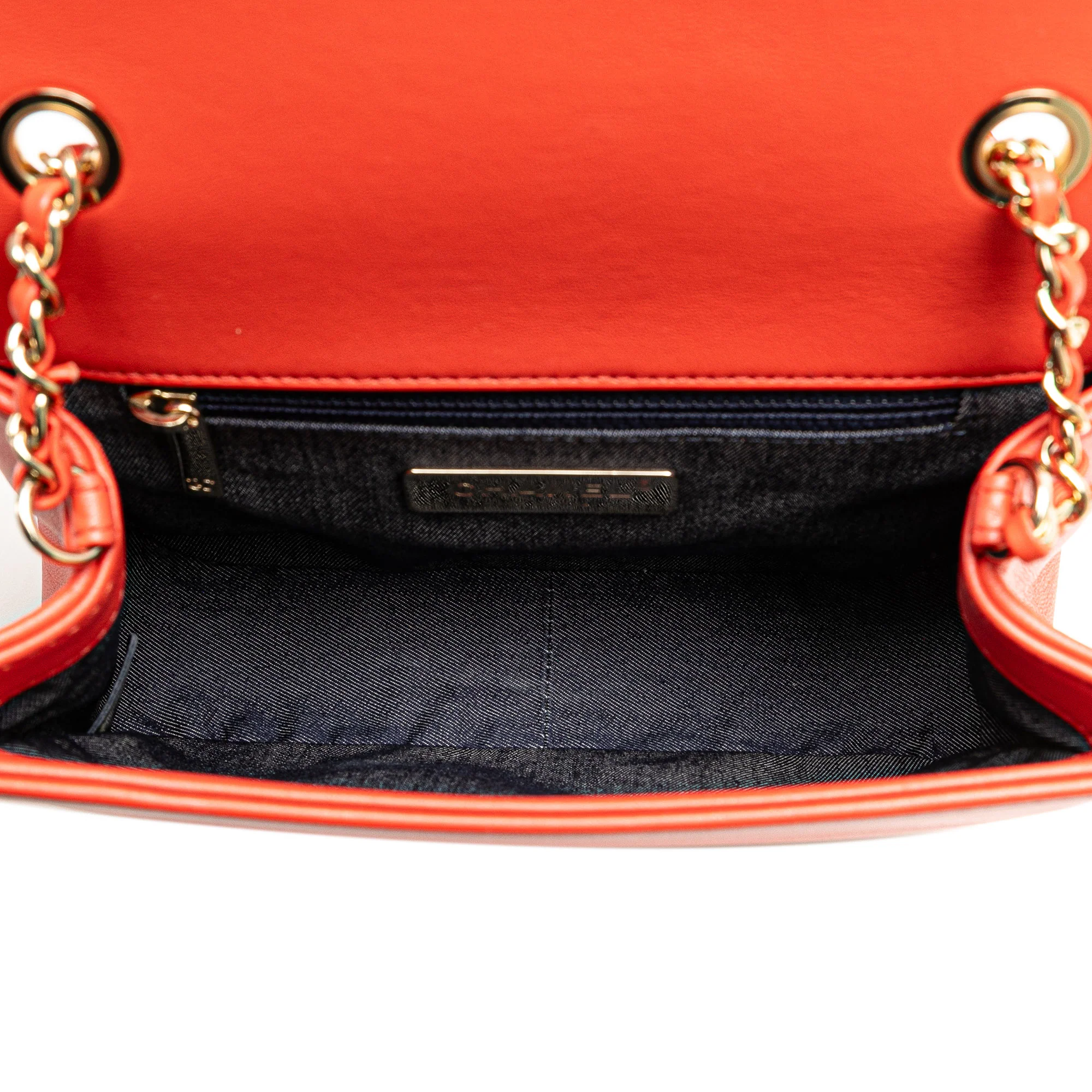 Chanel | Pre-Owned Lambskin CC Mania Flap | Red - Image 6