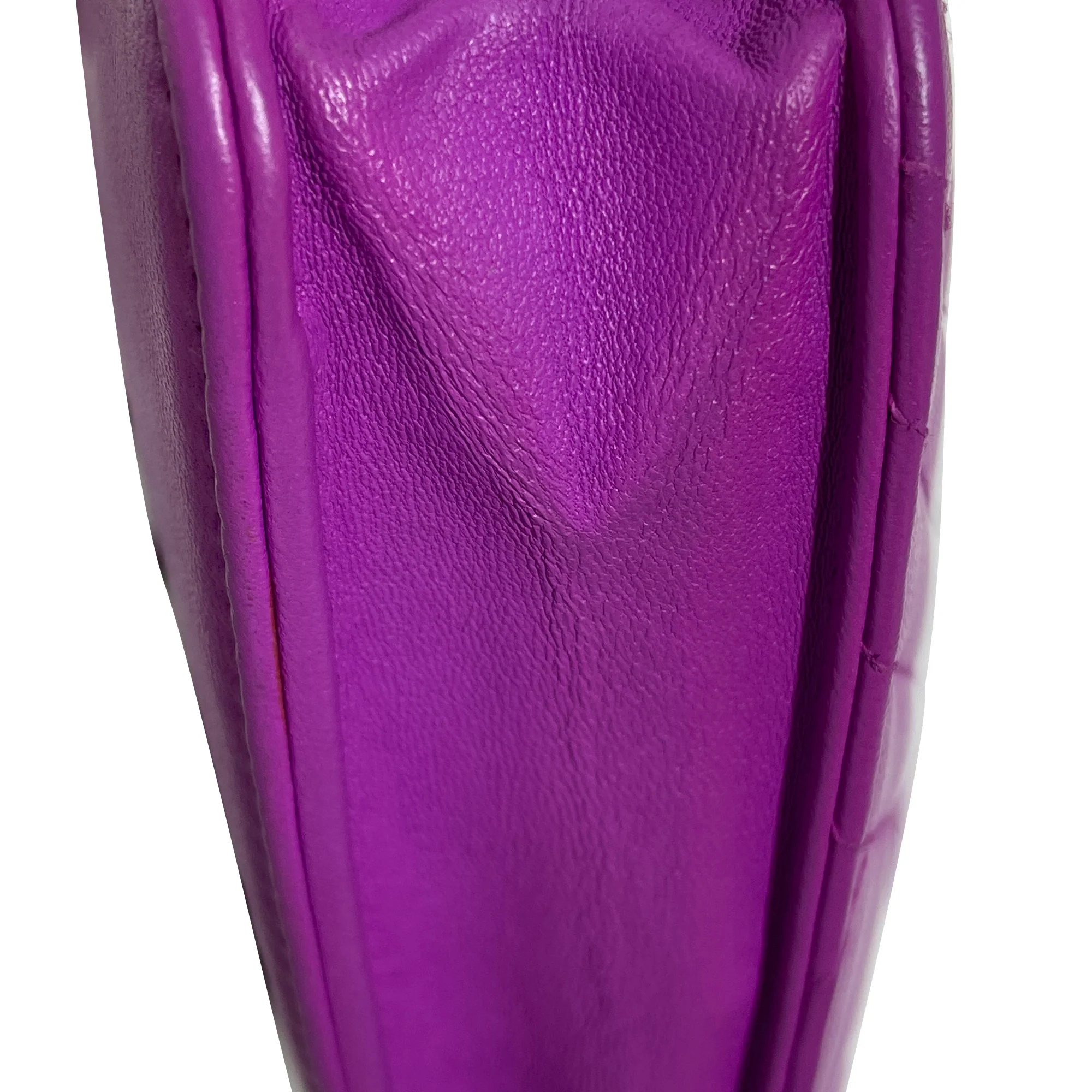 Chanel | Pre-Owned Lambskin Coco Boy Wallet On Chain | Purple/Magenta - Image 3