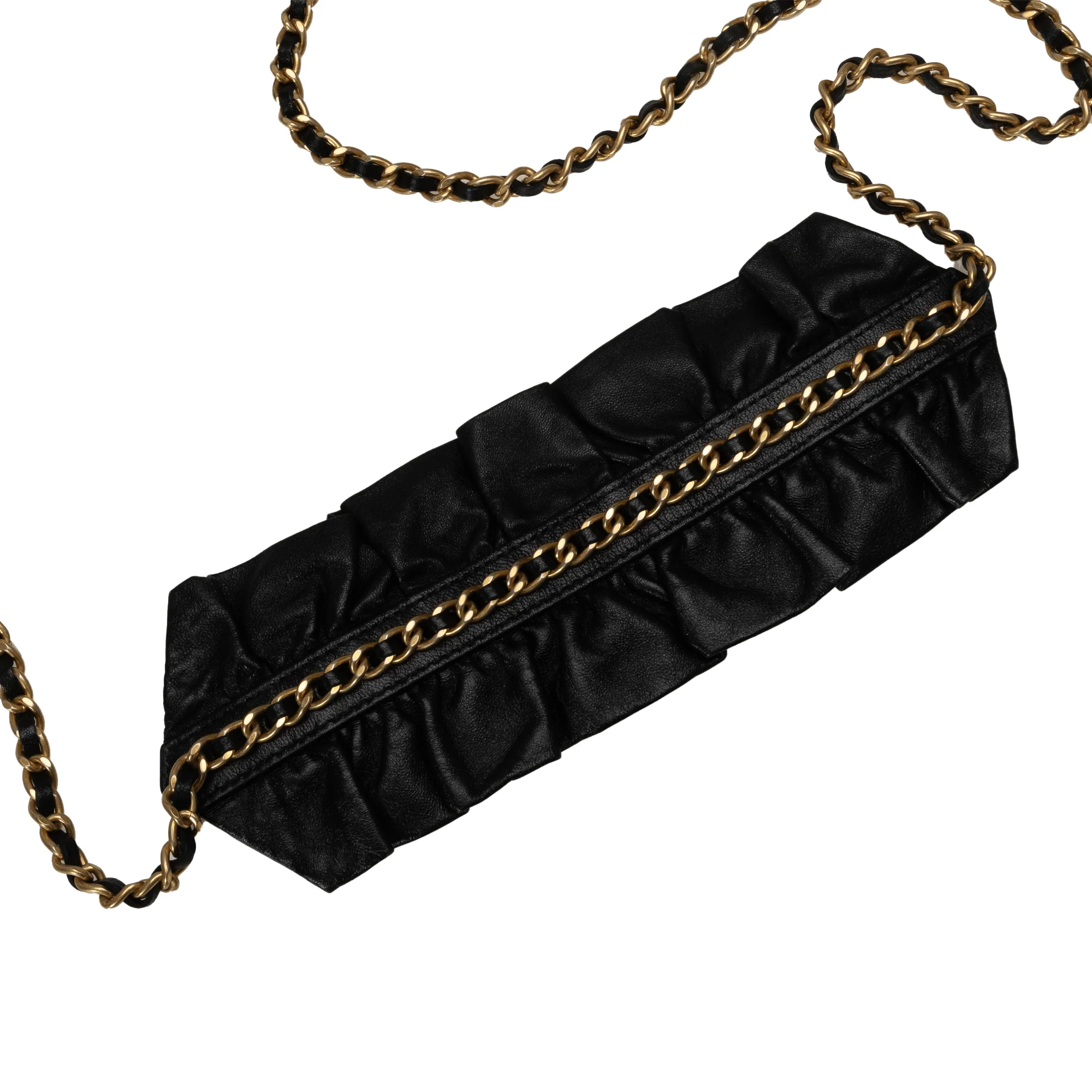 Chanel | Pre-Owned Lambskin Romance Wallet On Chain | Black - Image 2
