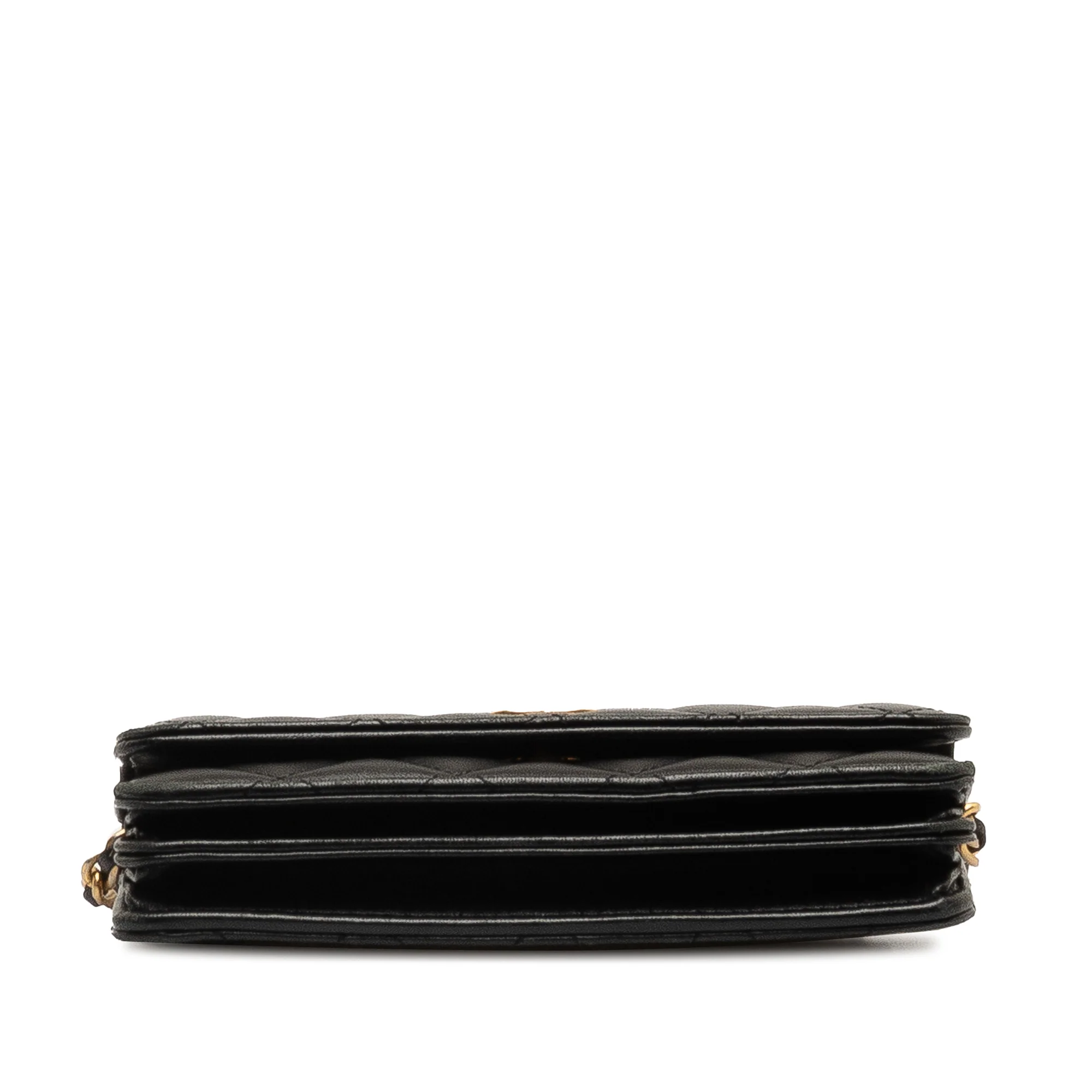 Chanel | Pre-Owned Lambskin Romance Wallet On Chain | Black - Image 6