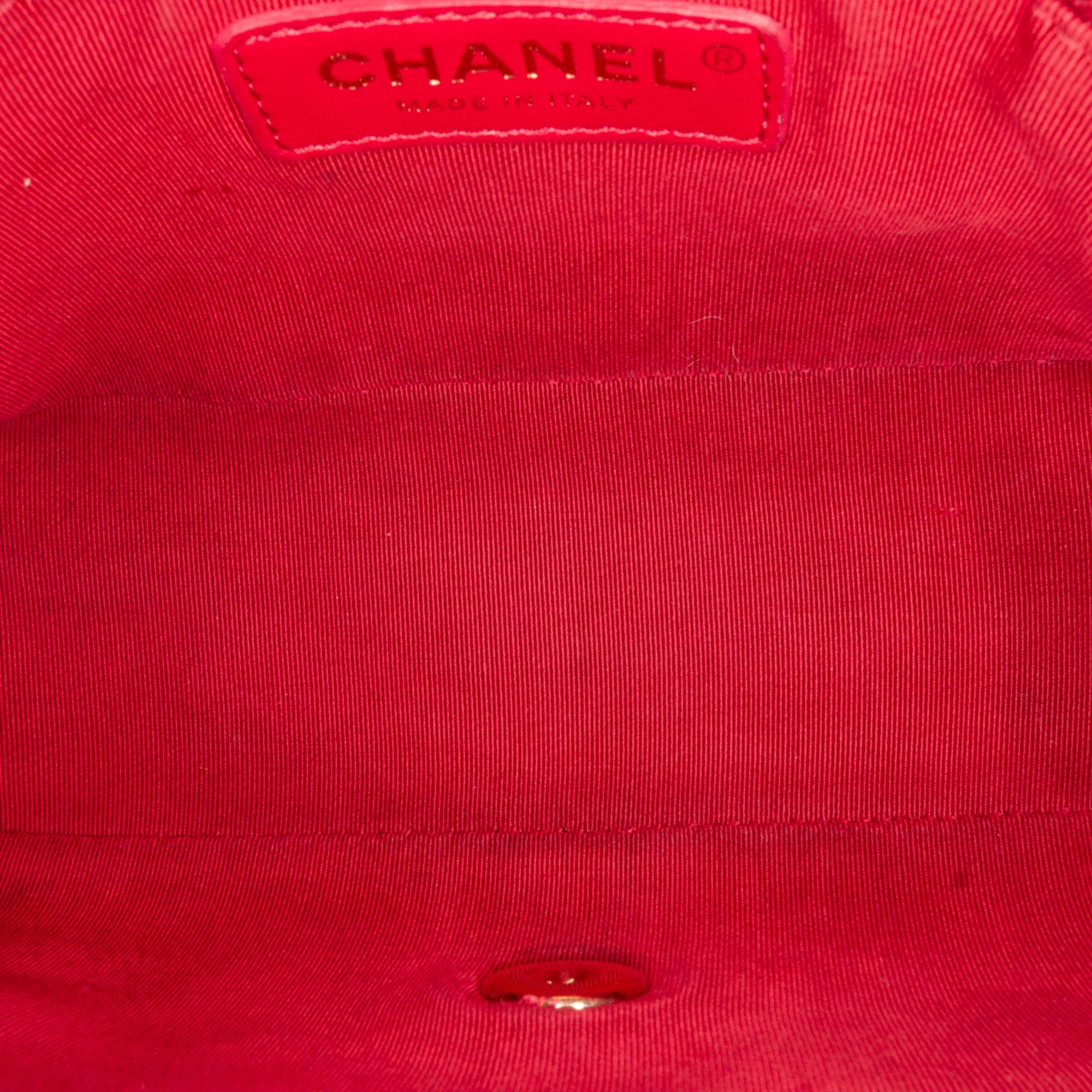 Chanel | Pre-Owned Large Lambskin Twist Chain Enamel CC Flap | Black - Image 8