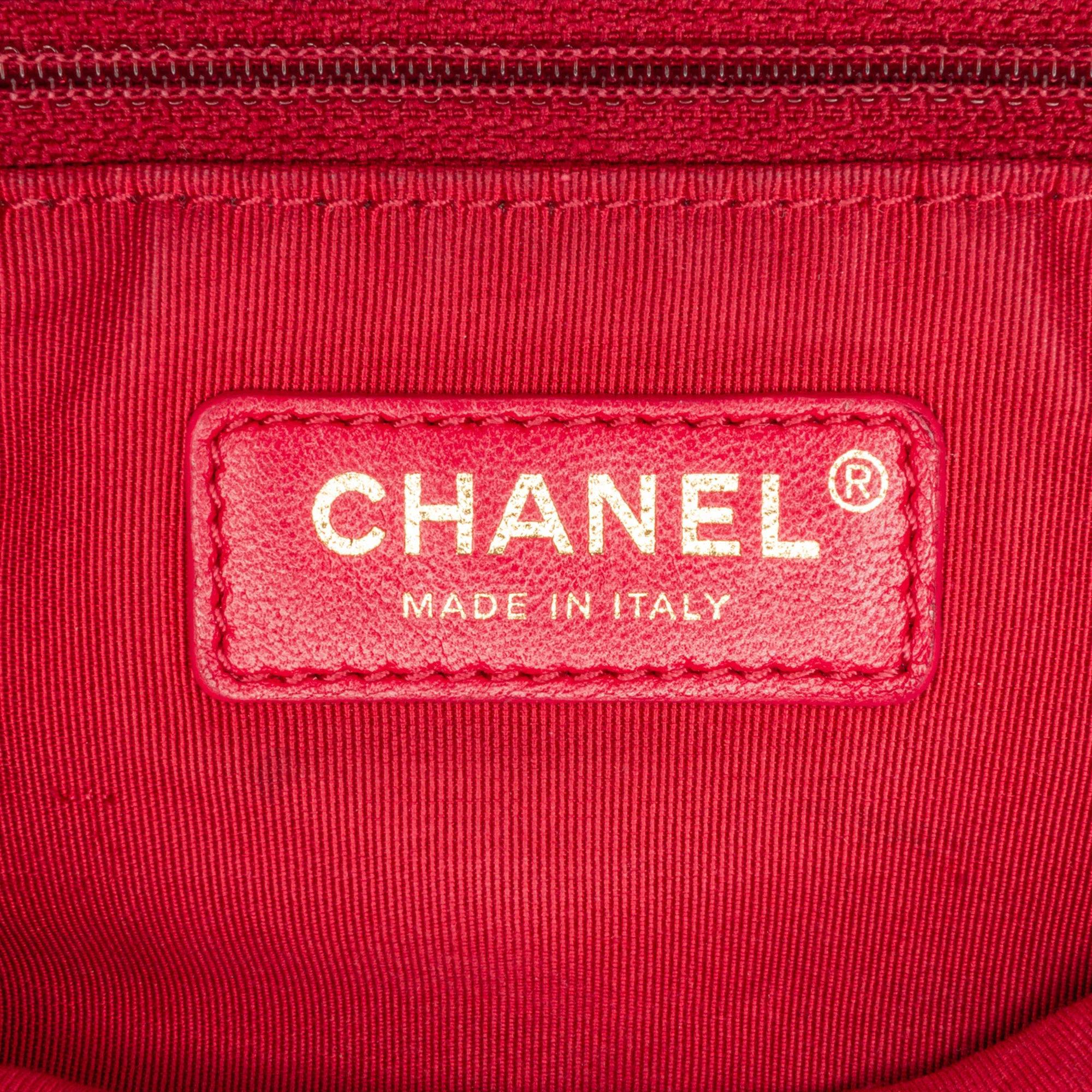 Chanel | Pre-Owned Large Lambskin Twist Chain Enamel CC Flap | Black - Image 9