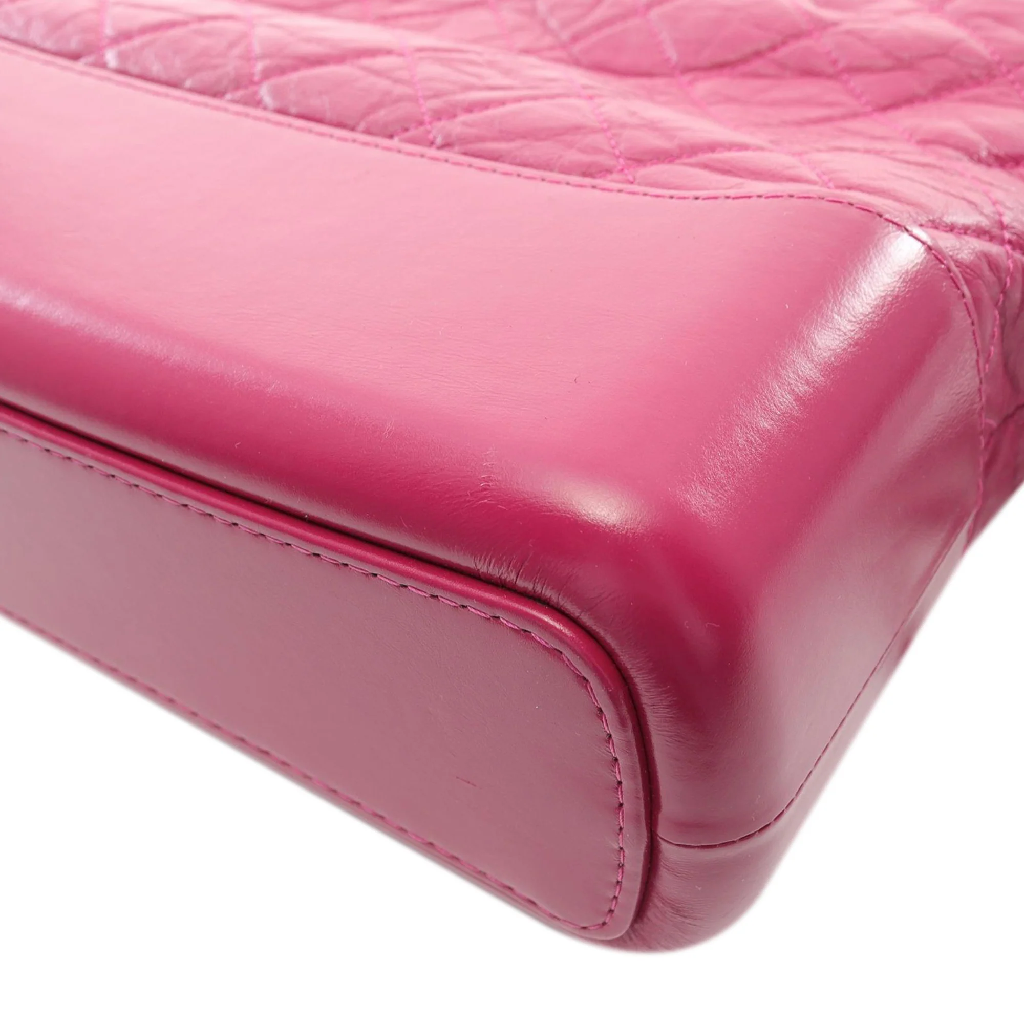 Chanel | Pre-Owned Medium Aged Calfskin Gabrielle Crossbody | Pink/Dark Pink - Image 8