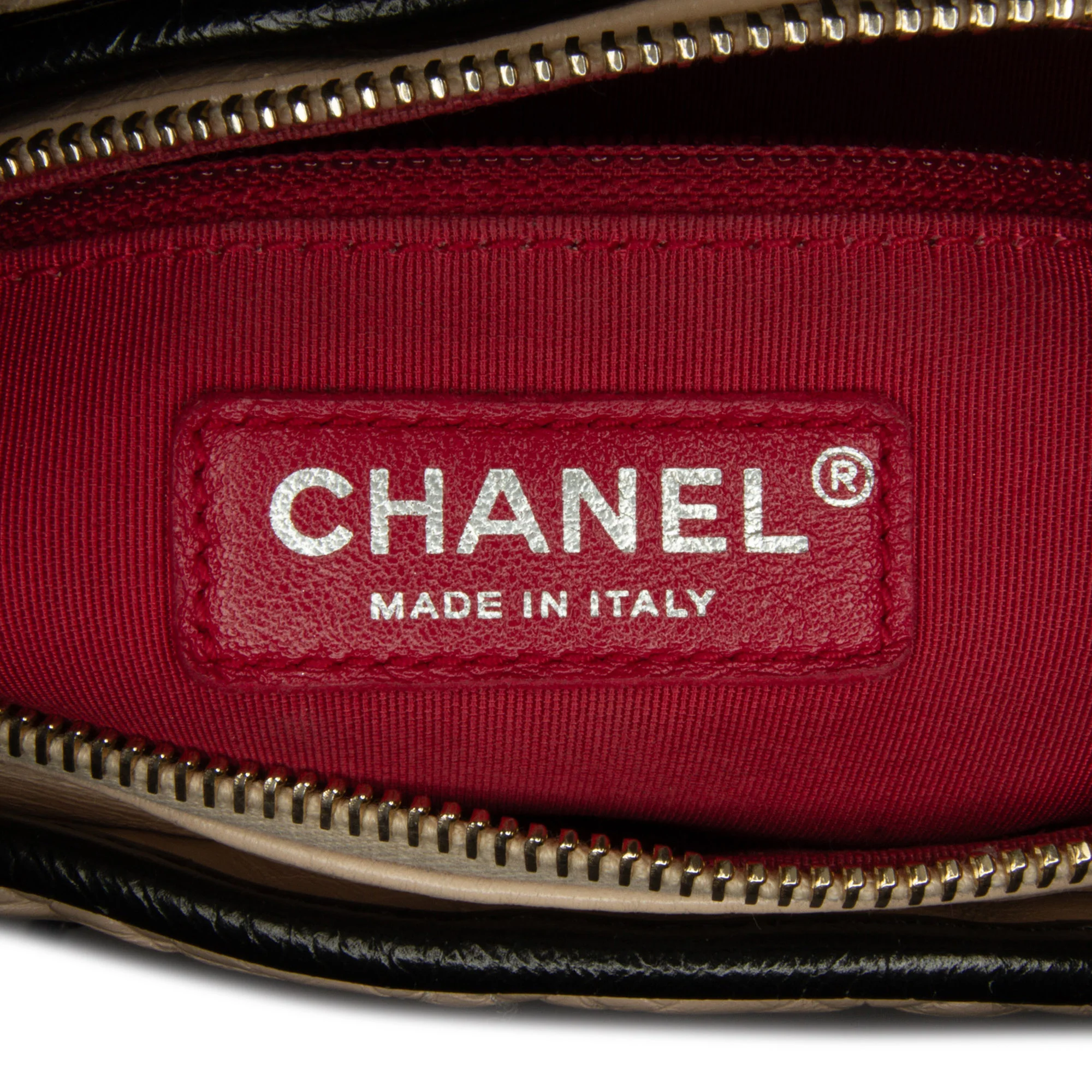 Chanel | Pre-Owned Medium Bicolor Lambskin Gabrielle Crossbody | BeigeBlack - Image 12