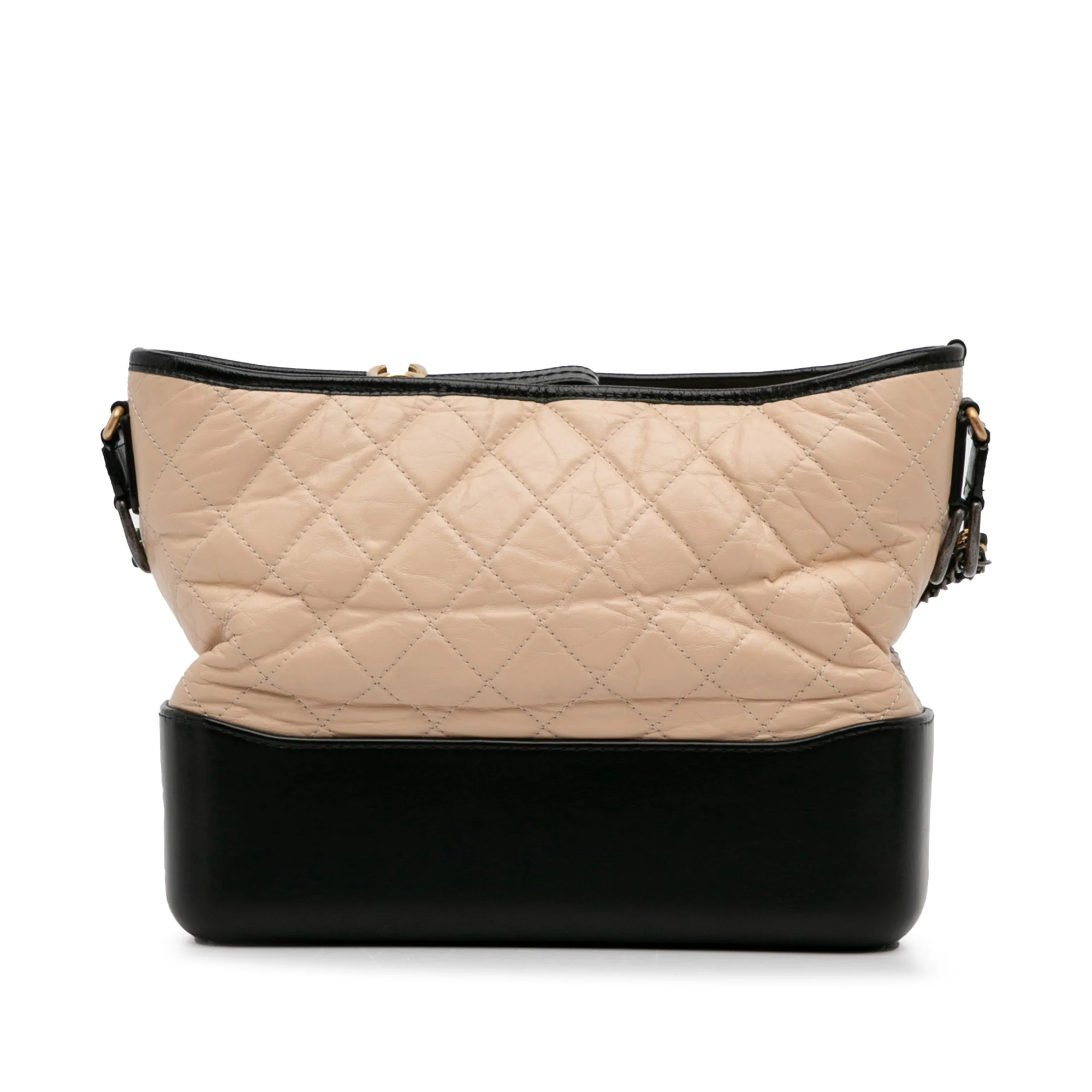 Chanel | Pre-Owned Medium Bicolor Lambskin Gabrielle Crossbody | BeigeBlack - Image 9
