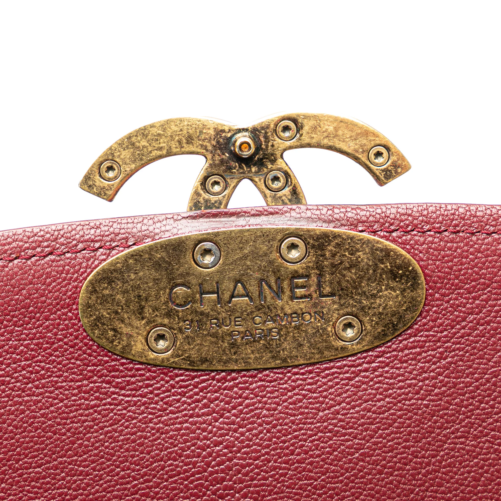 Chanel | Pre-Owned Medium Calfskin Coco Curve Flap | Red/Dark Red - Image 3