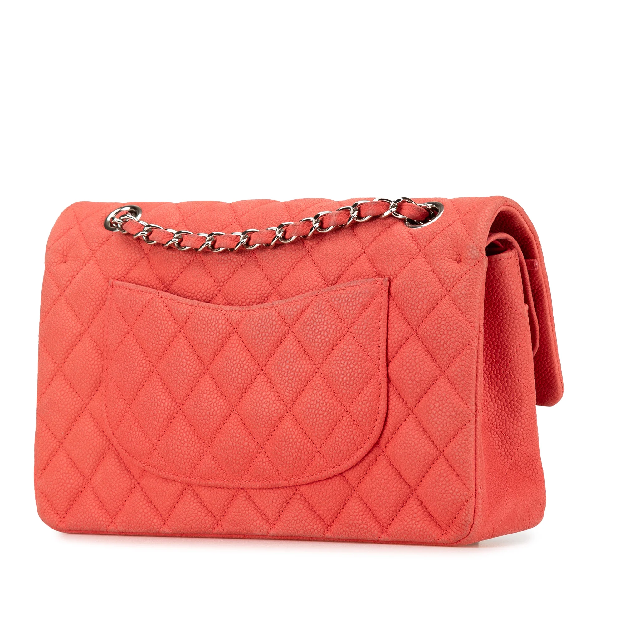 Chanel | Pre-Owned Medium Classic Caviar Double Flap | Pink/Strawberry - Image 7