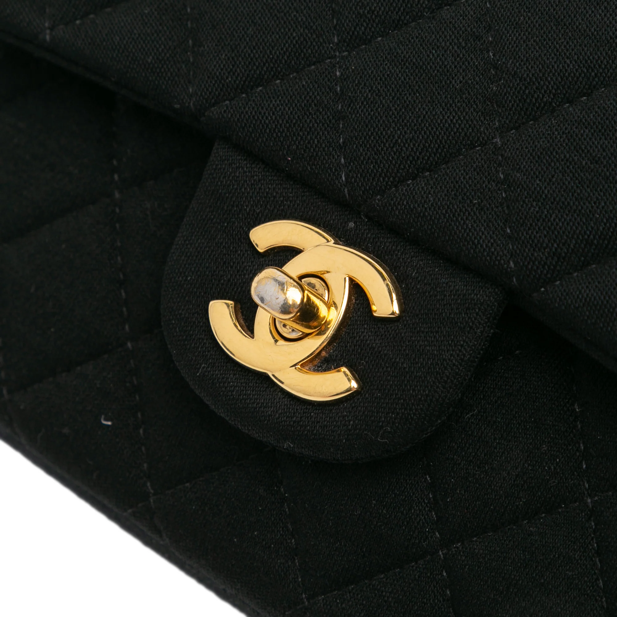 Chanel | Pre-Owned Medium Classic Jersey Double Flap | Black - Image 9