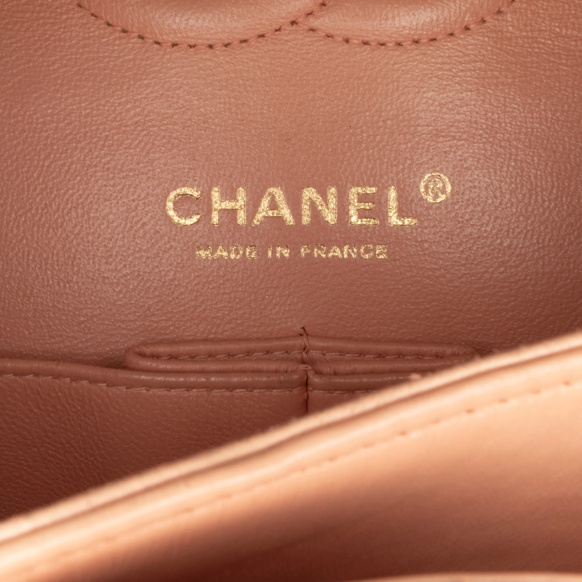Chanel | Pre-Owned Medium Classic Lambskin Double Flap | Orange/Light Orange - Image 11