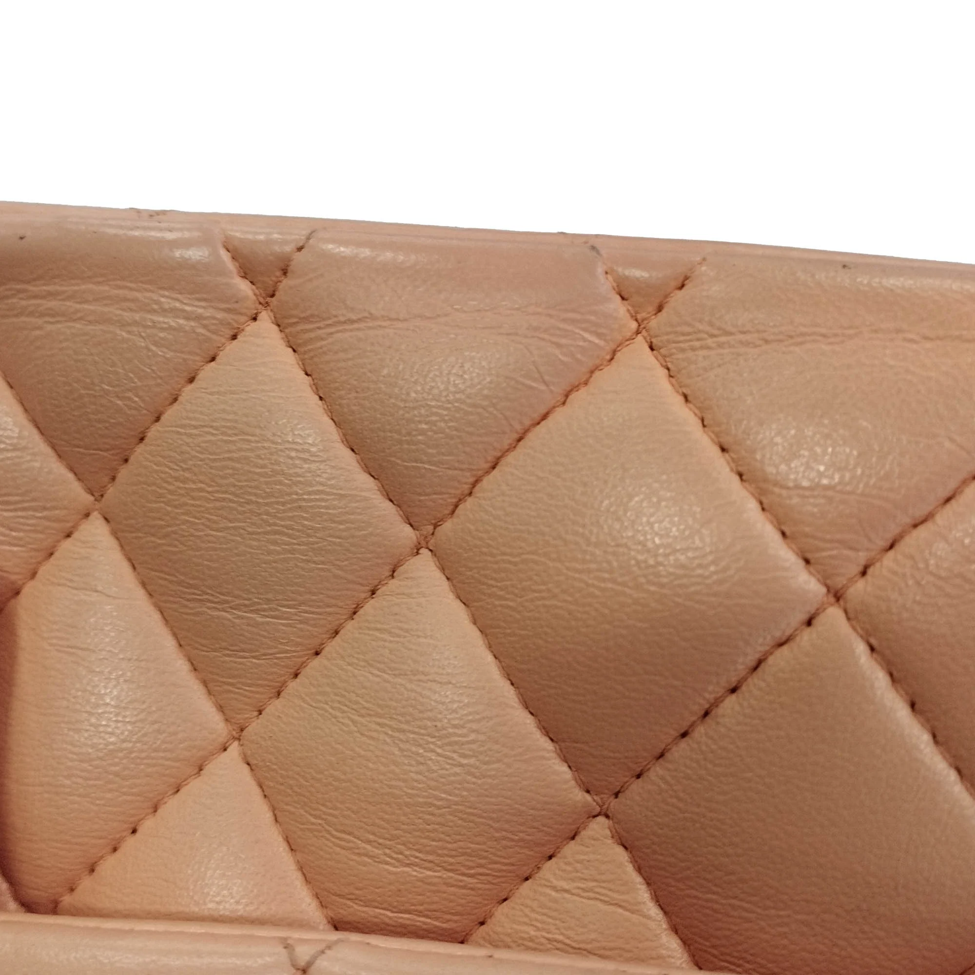 Chanel | Pre-Owned Medium Classic Lambskin Double Flap | Orange/Light Orange - Image 2