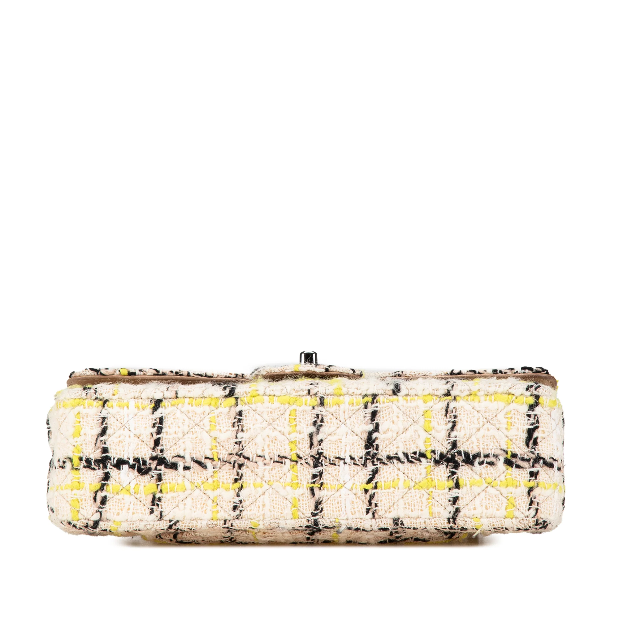Chanel | Pre-Owned Medium Classic Tweed Double Flap | Beige - Image 11