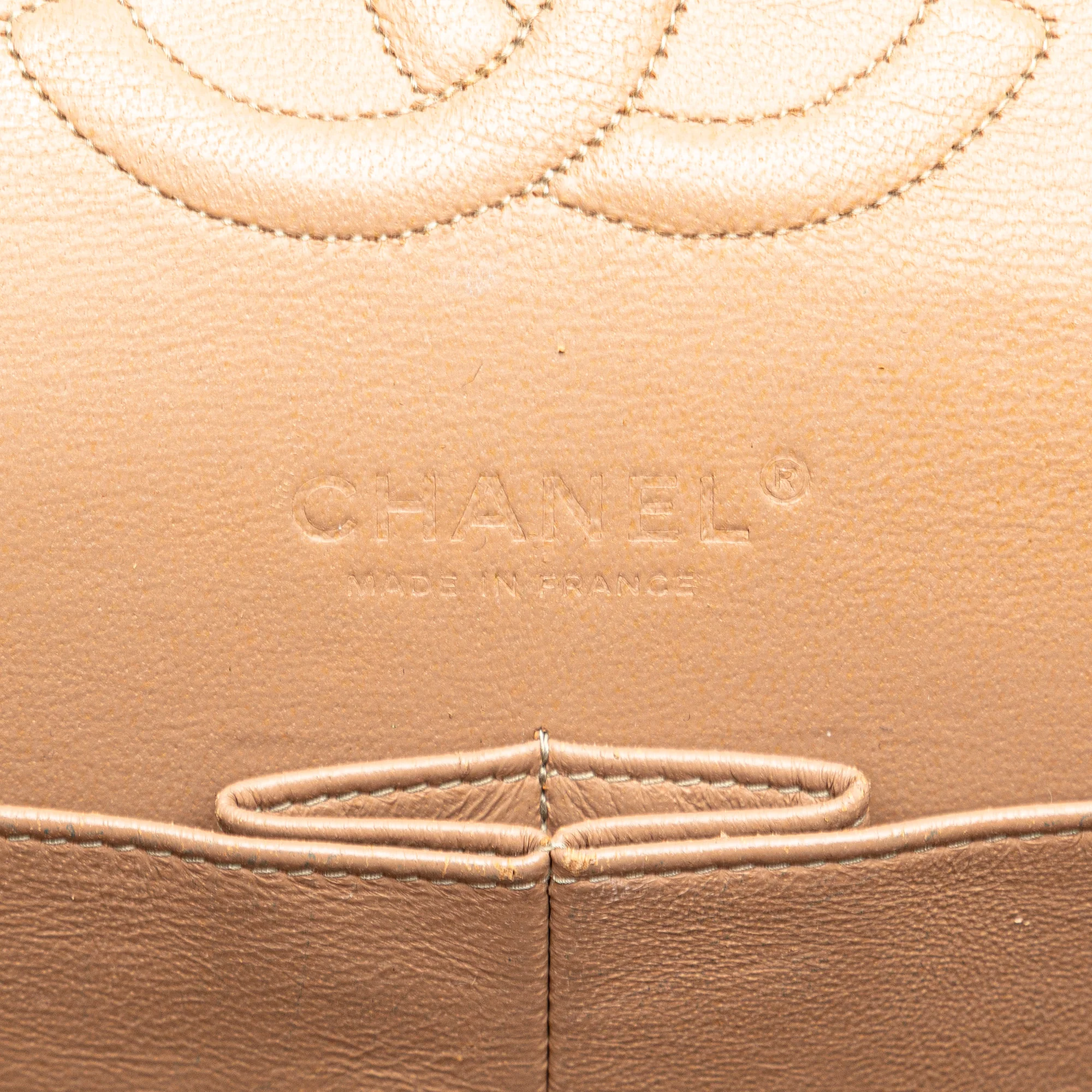 Chanel | Pre-Owned Medium Classic Tweed Double Flap | Beige - Image 13
