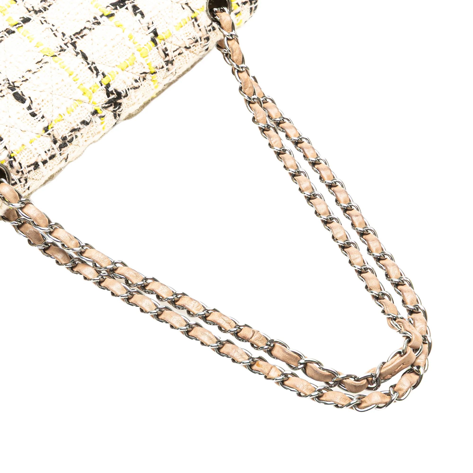 Chanel | Pre-Owned Medium Classic Tweed Double Flap | Beige - Image 7