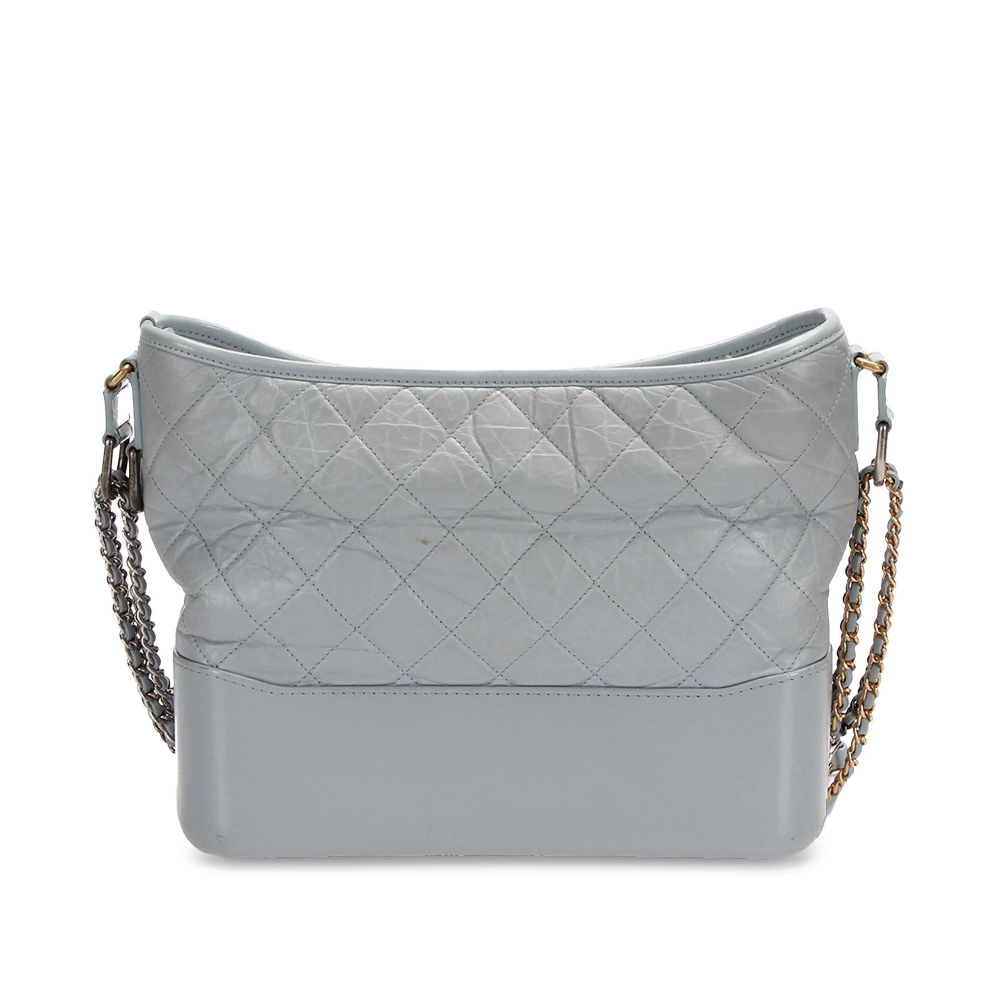 Chanel | Pre-Owned Medium Gabrielle Leather Shoulder Bag | Gray - Image 8