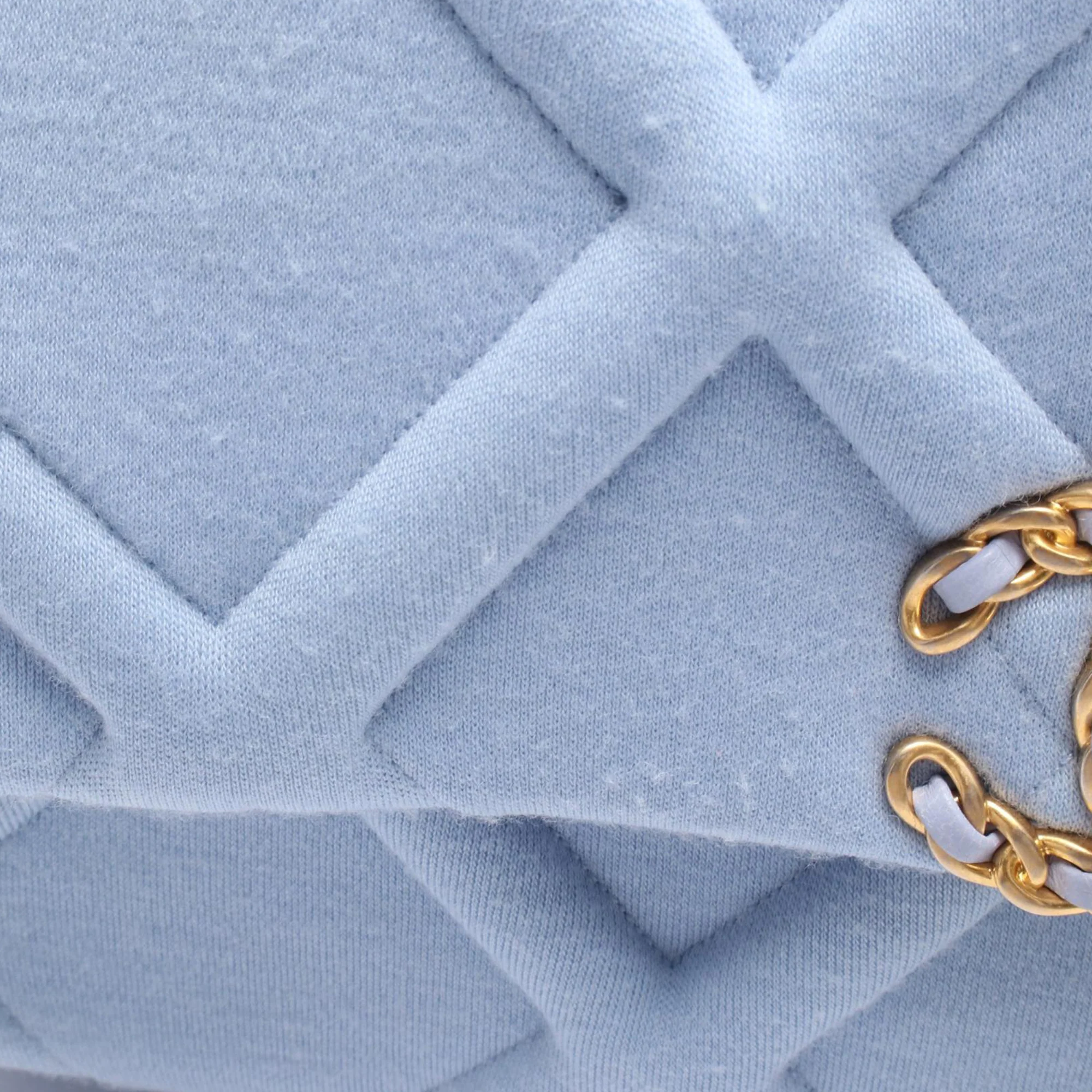 Chanel | Pre-Owned Medium Jersey 19 Flap | Blue - Image 7