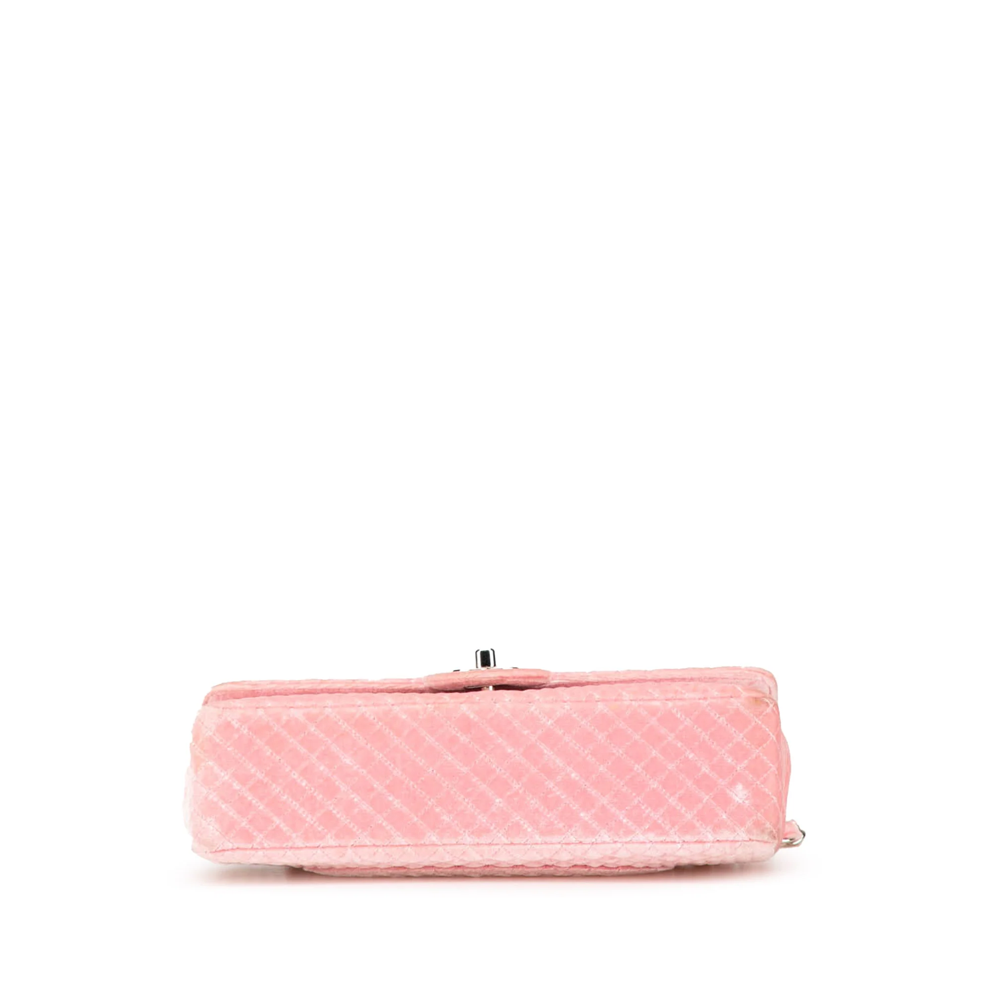 Chanel | Pre-Owned Medium Micro Quilted Velvet CC Flap | Pink - Image 5