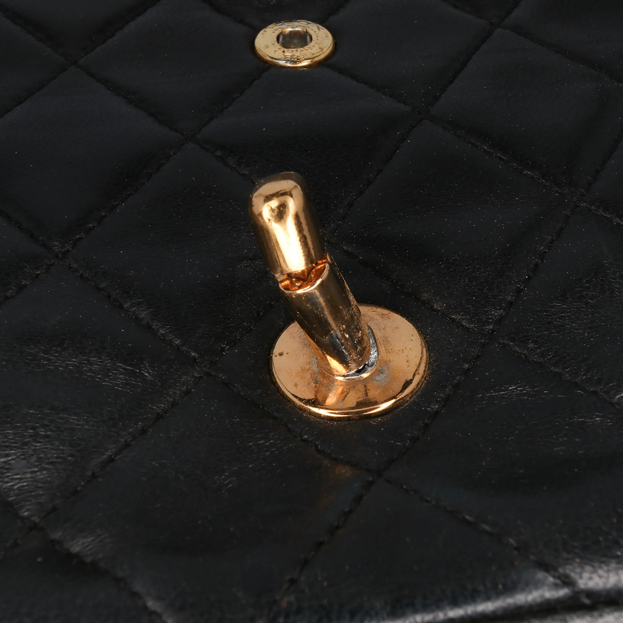 Chanel | Pre-Owned Medium Quilted Lambskin Double Flap | Black - Image 11