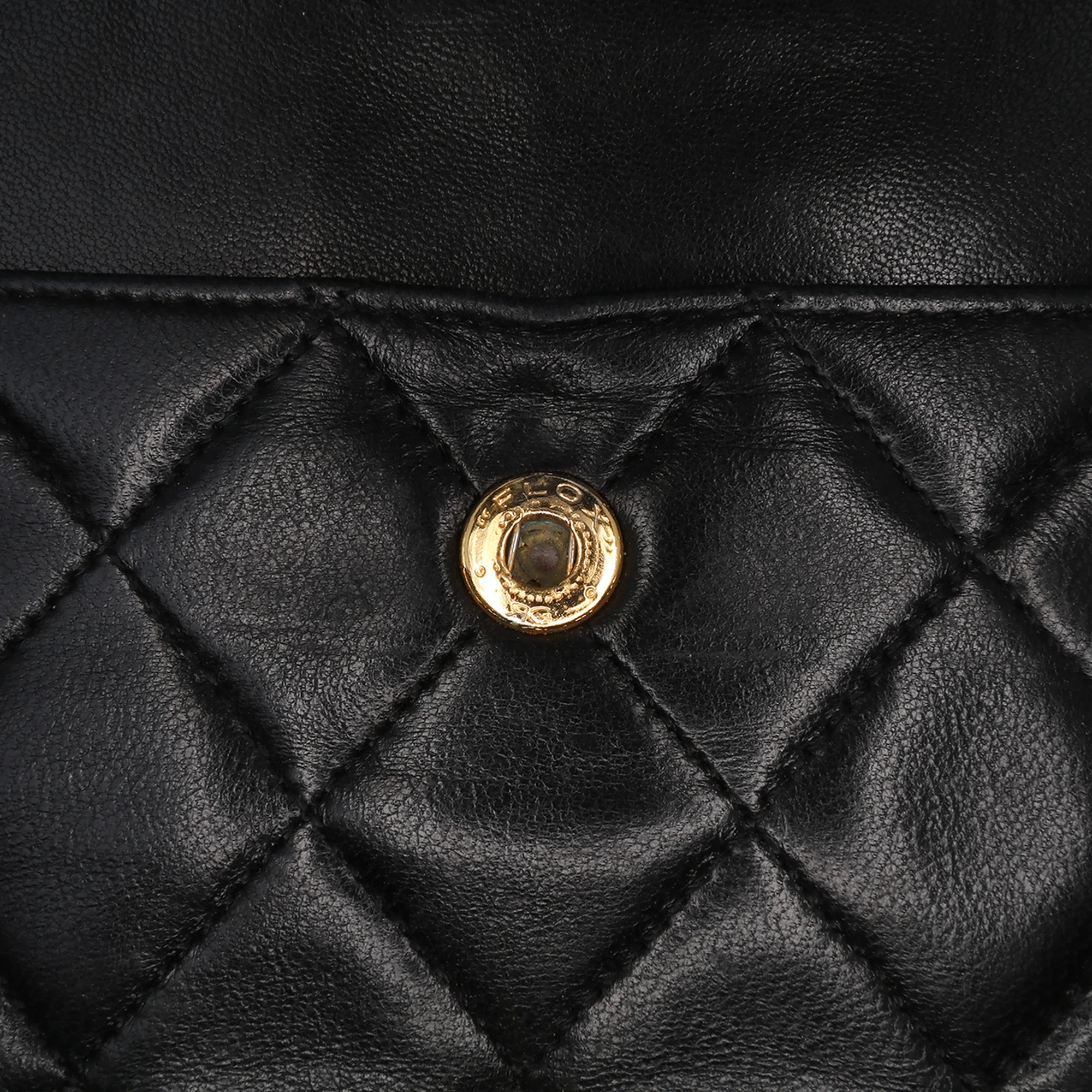 Chanel | Pre-Owned Medium Quilted Lambskin Double Flap | Black - Image 12