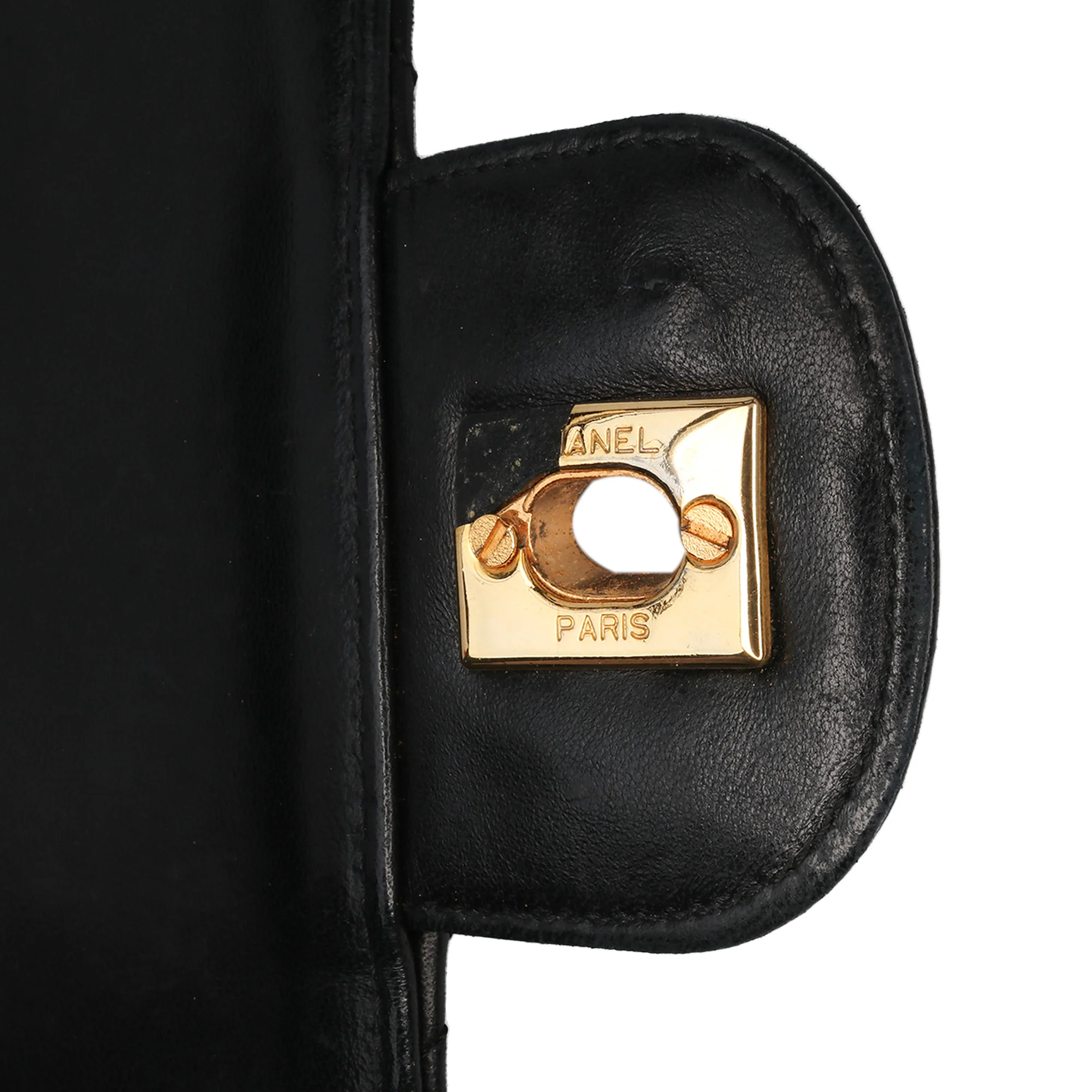 Chanel | Pre-Owned Medium Quilted Lambskin Double Flap | Black - Image 2