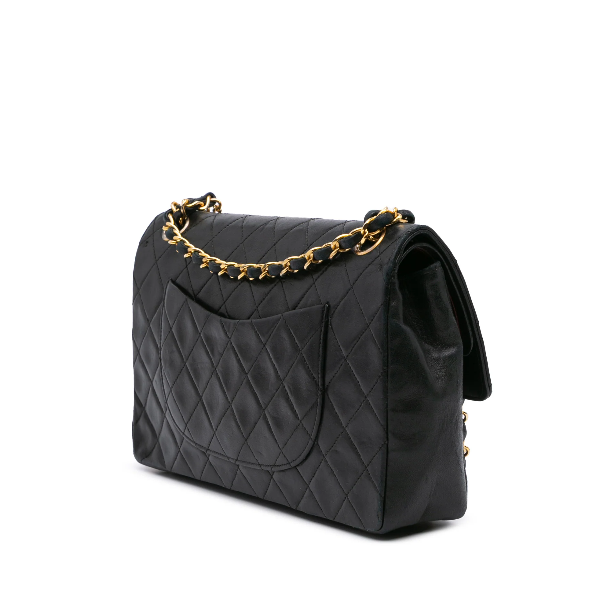 Chanel | Pre-Owned Medium Quilted Lambskin Double Flap | Black - Image 7
