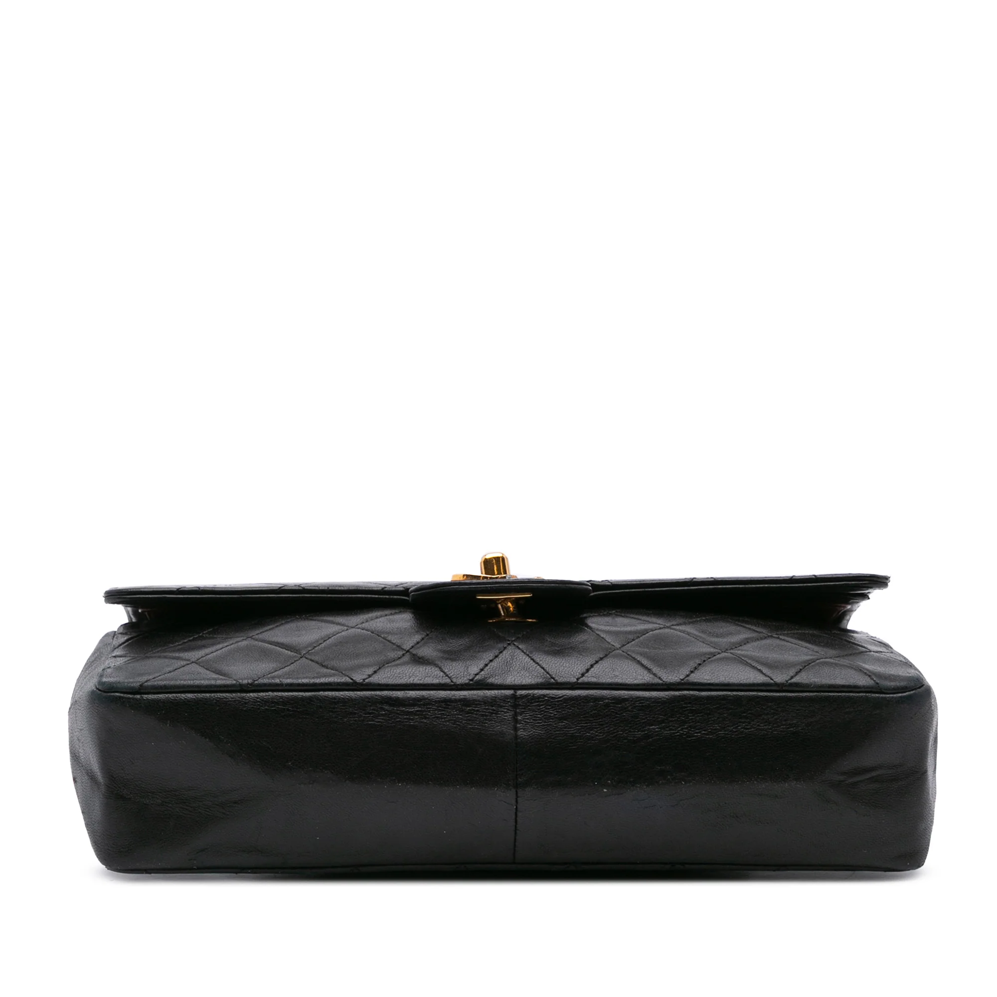 Chanel | Pre-Owned Medium Quilted Lambskin Double Flap | Black - Image 8