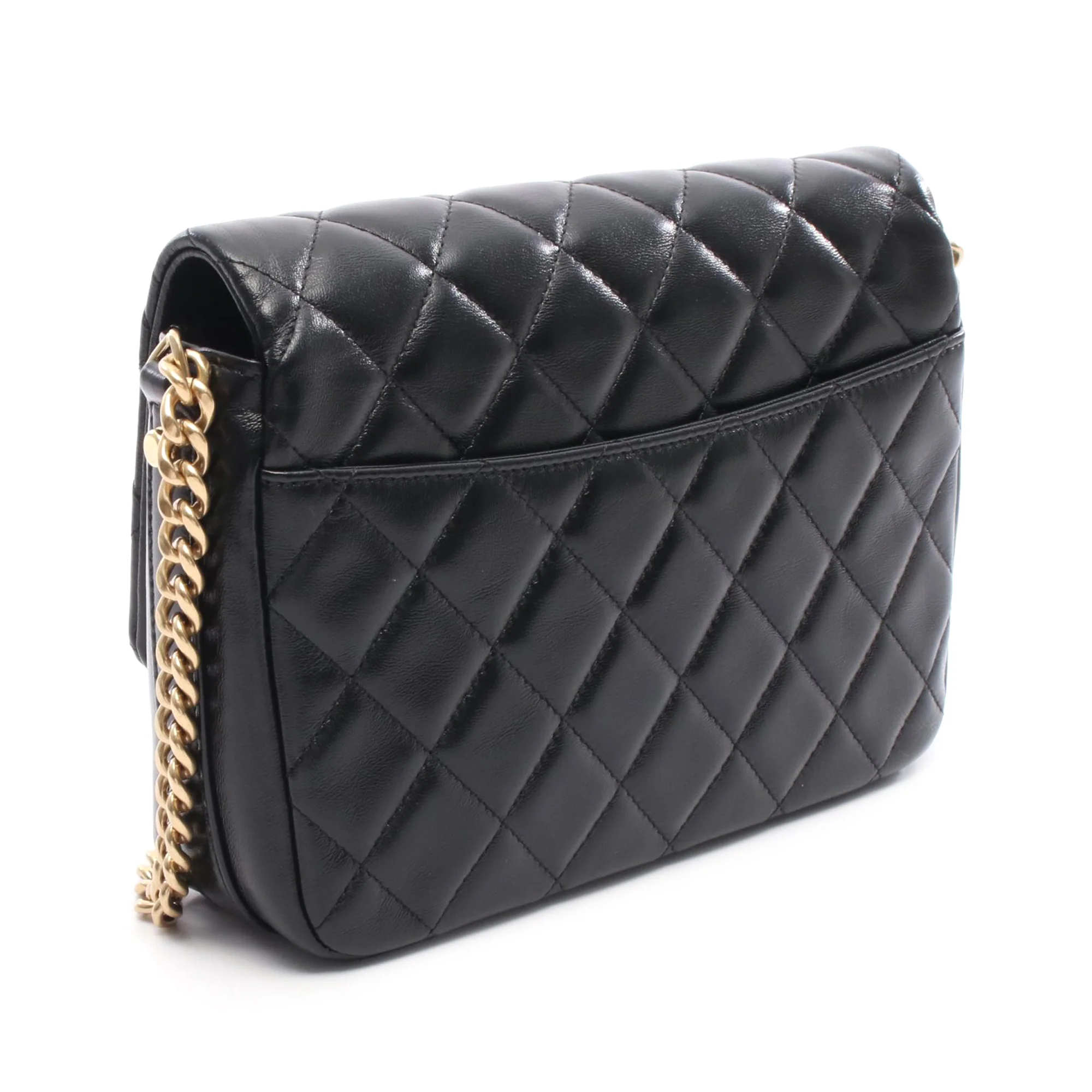 Chanel | Pre-Owned Mini CC Quilted Lambskin Flap Bag | Black - Image 2