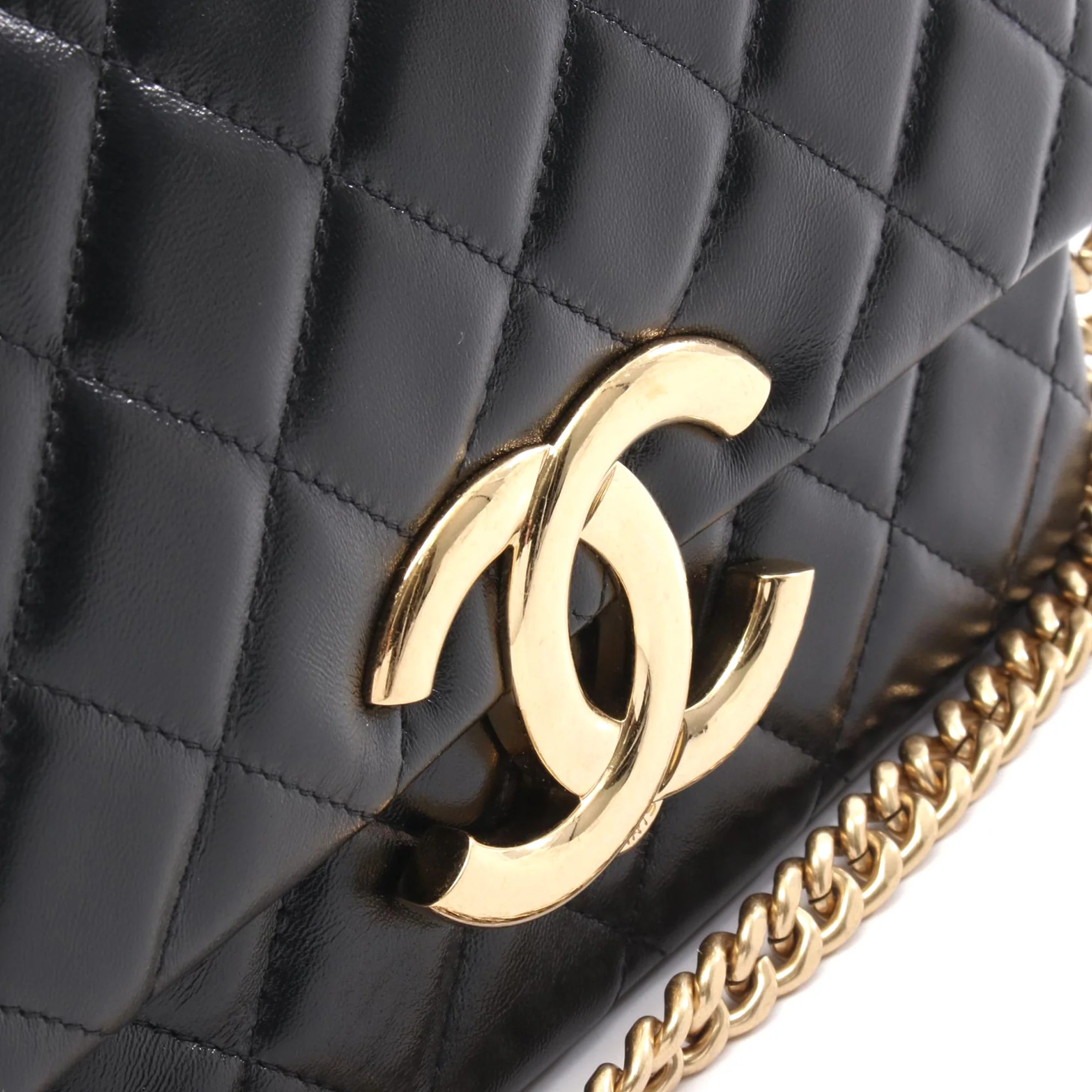 Chanel | Pre-Owned Mini CC Quilted Lambskin Flap Bag | Black - Image 7