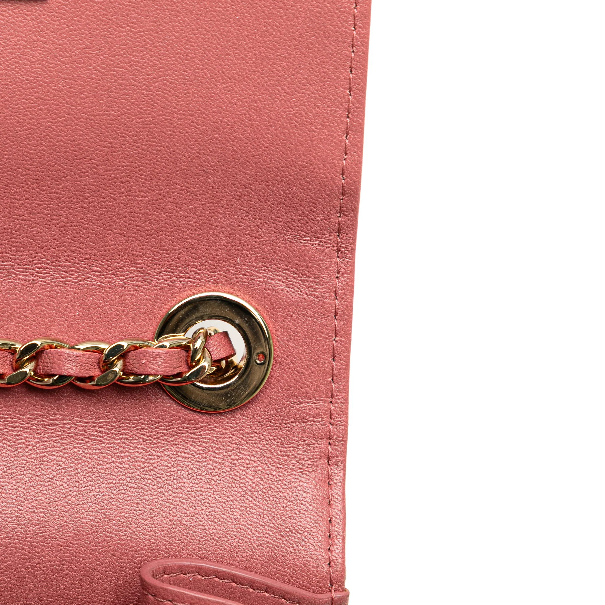 Chanel | Pre-Owned Mini Chevron Lambskin Trendy CC Chain Wallet | Pink - Image 3