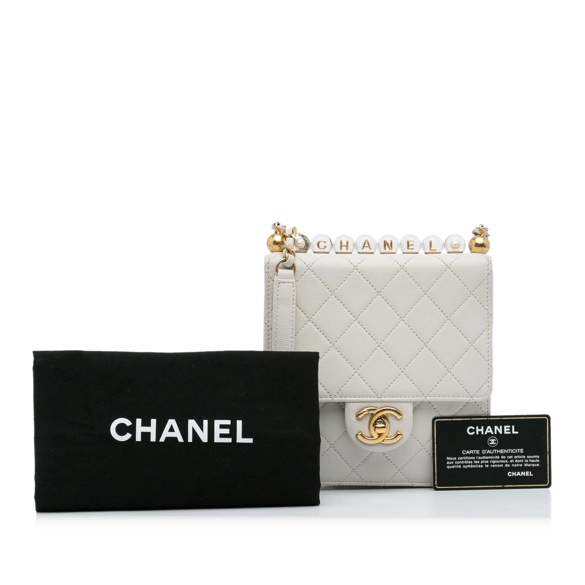 Chanel | Pre-Owned Mini Chic Pearls Crossbody | White - Image 3