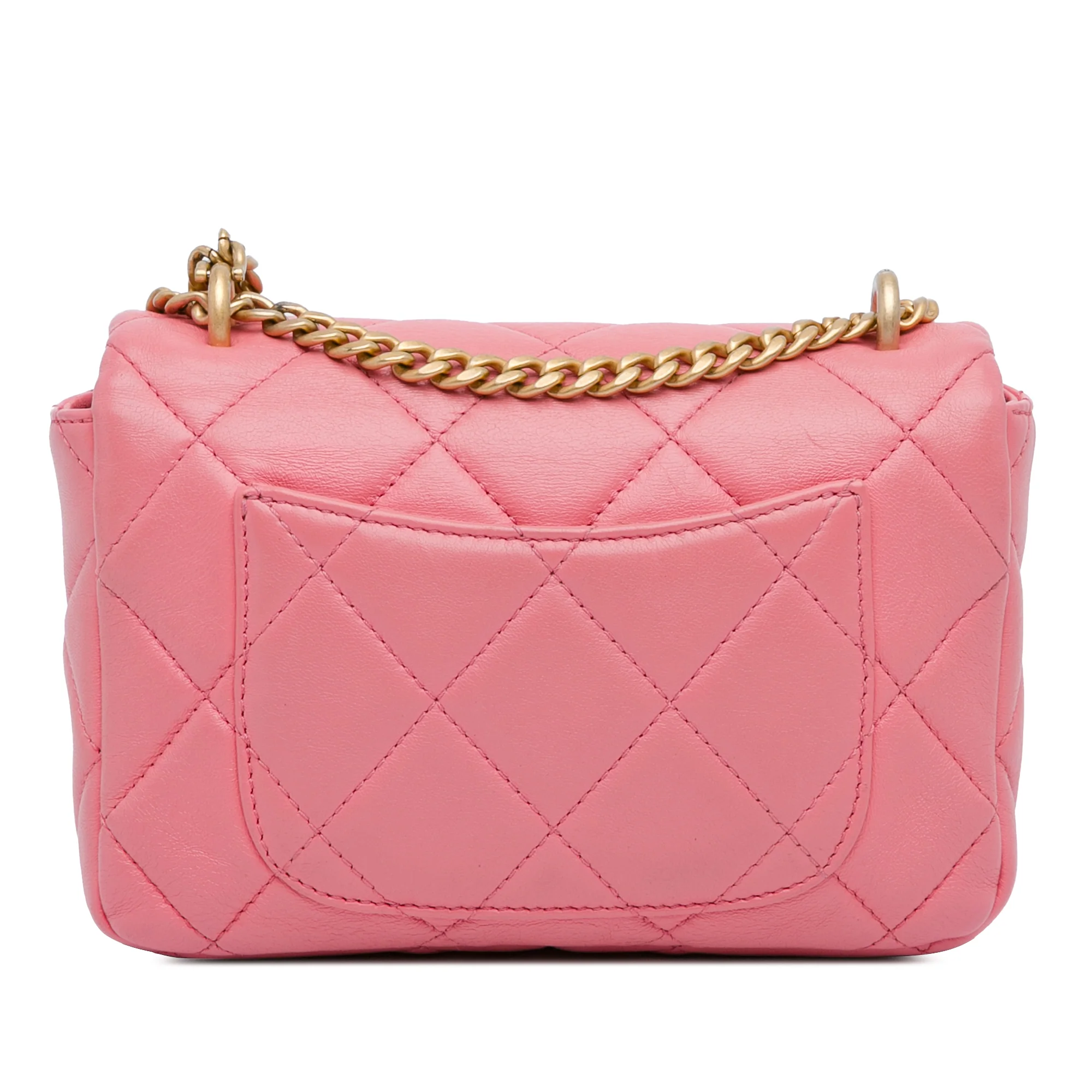 Chanel | Pre-Owned Mini Lambskin Pending CC Flap | Pink - Image 3