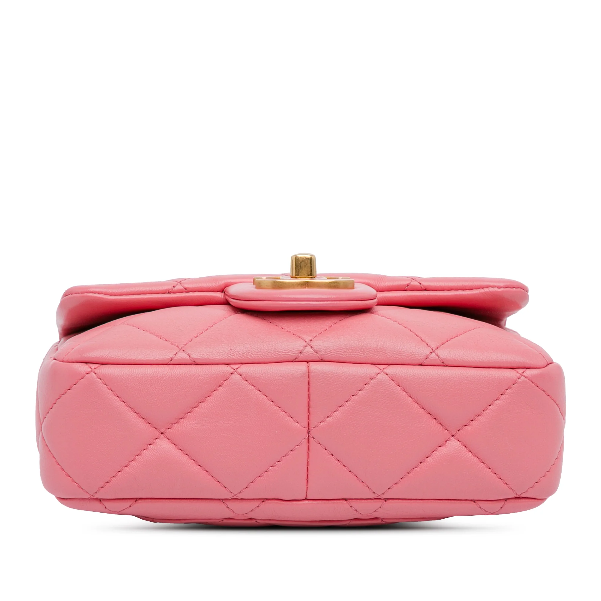 Chanel | Pre-Owned Mini Lambskin Pending CC Flap | Pink - Image 4