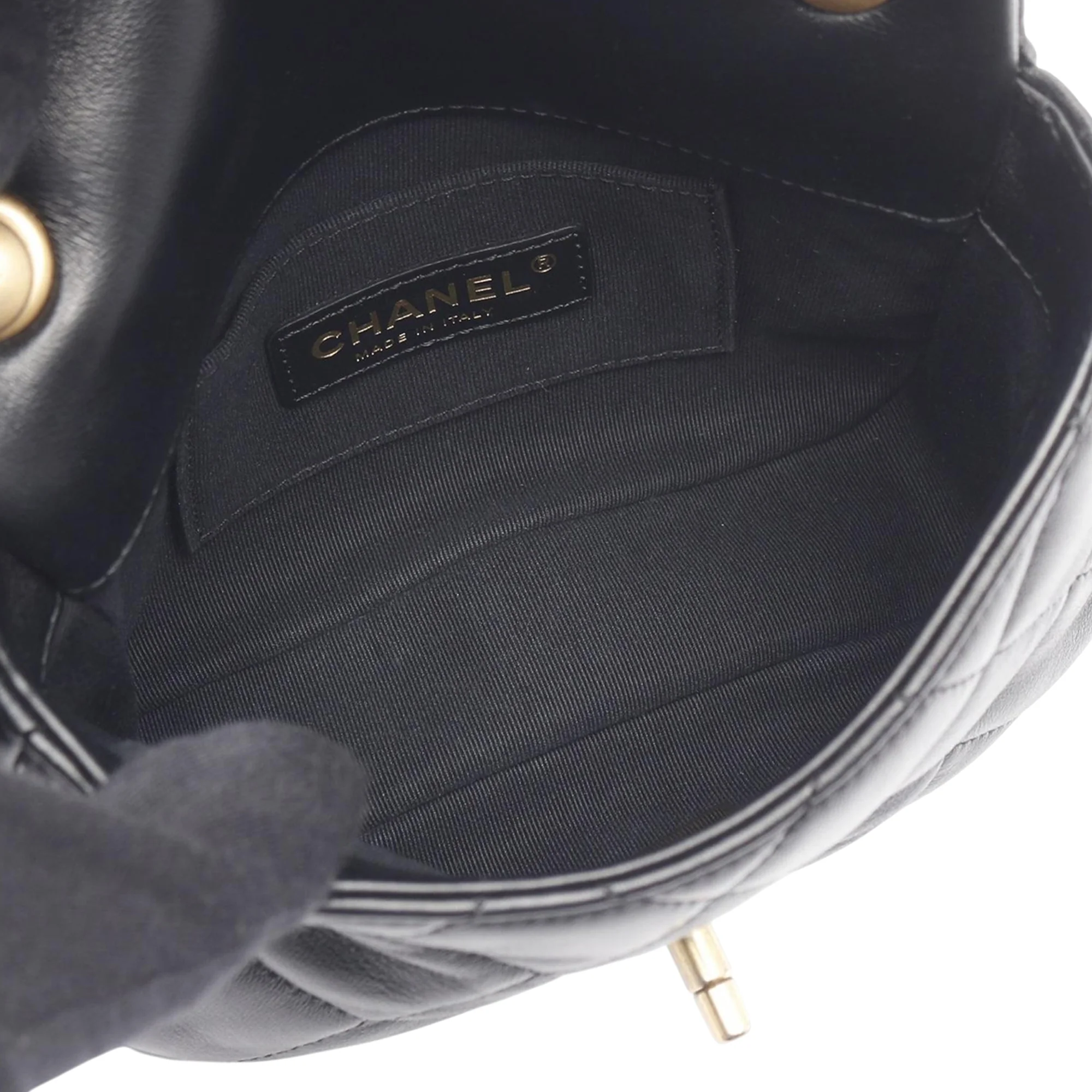Chanel | Pre-Owned Mini Quilted Lambskin Candy Chain Flap | Black - Image 4