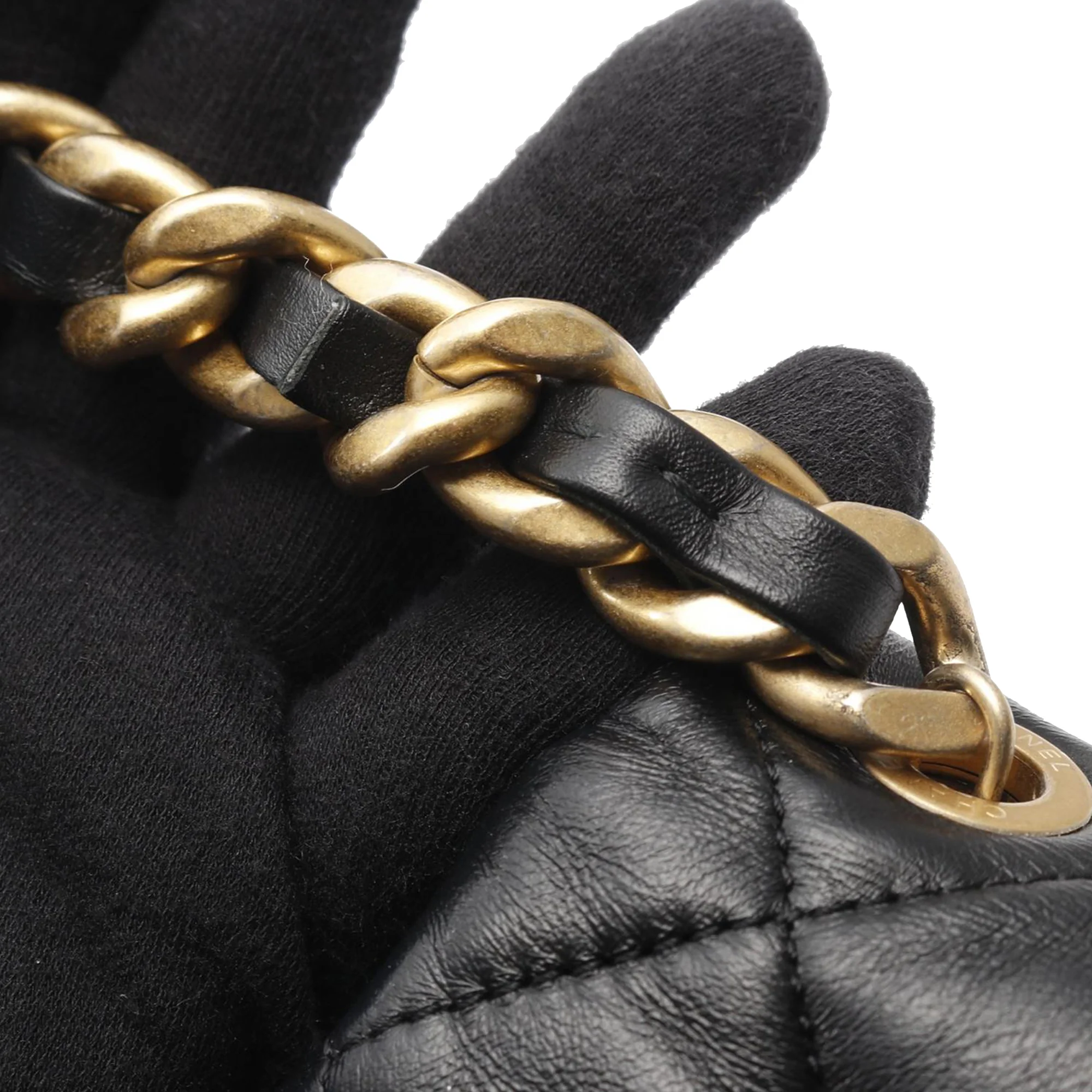 Chanel | Pre-Owned Mini Quilted Lambskin Candy Chain Flap | Black - Image 8