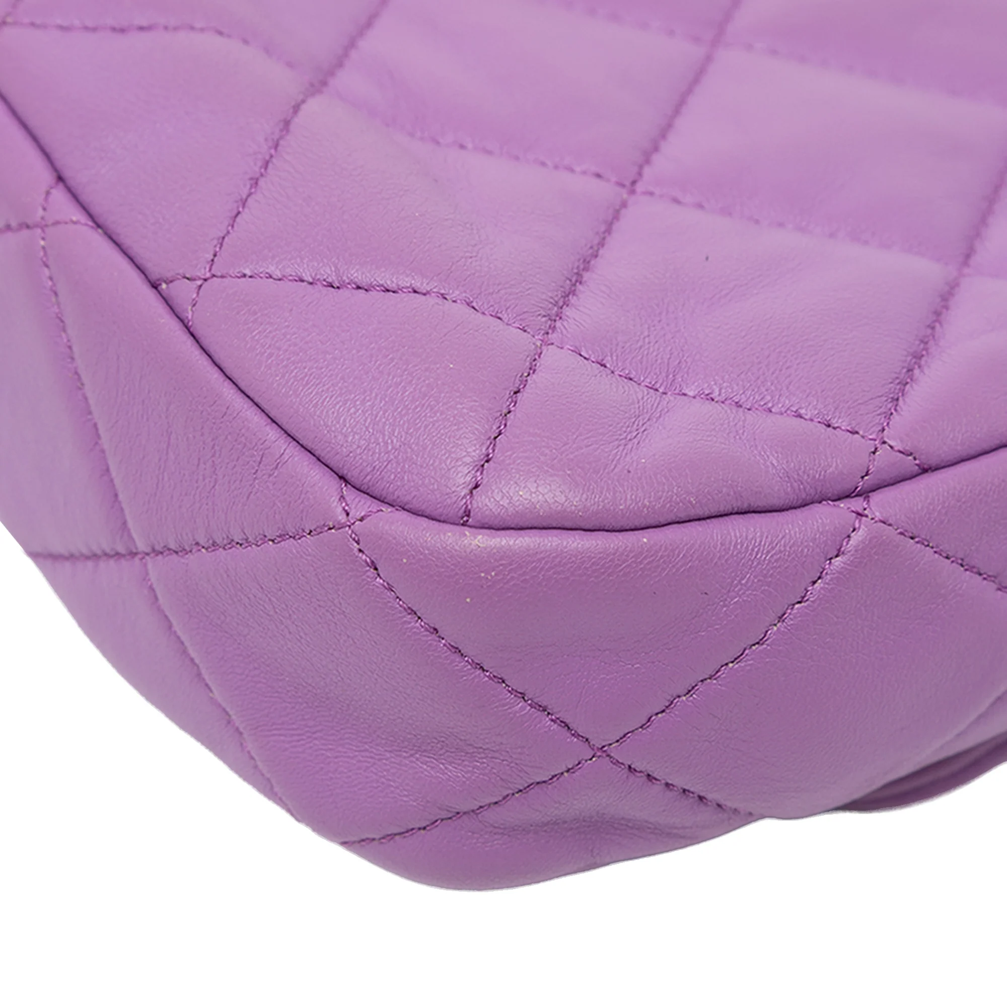 Chanel | Pre-Owned Mini Quilted Lambskin Candy Chain Flap - II | Purple - Image 2