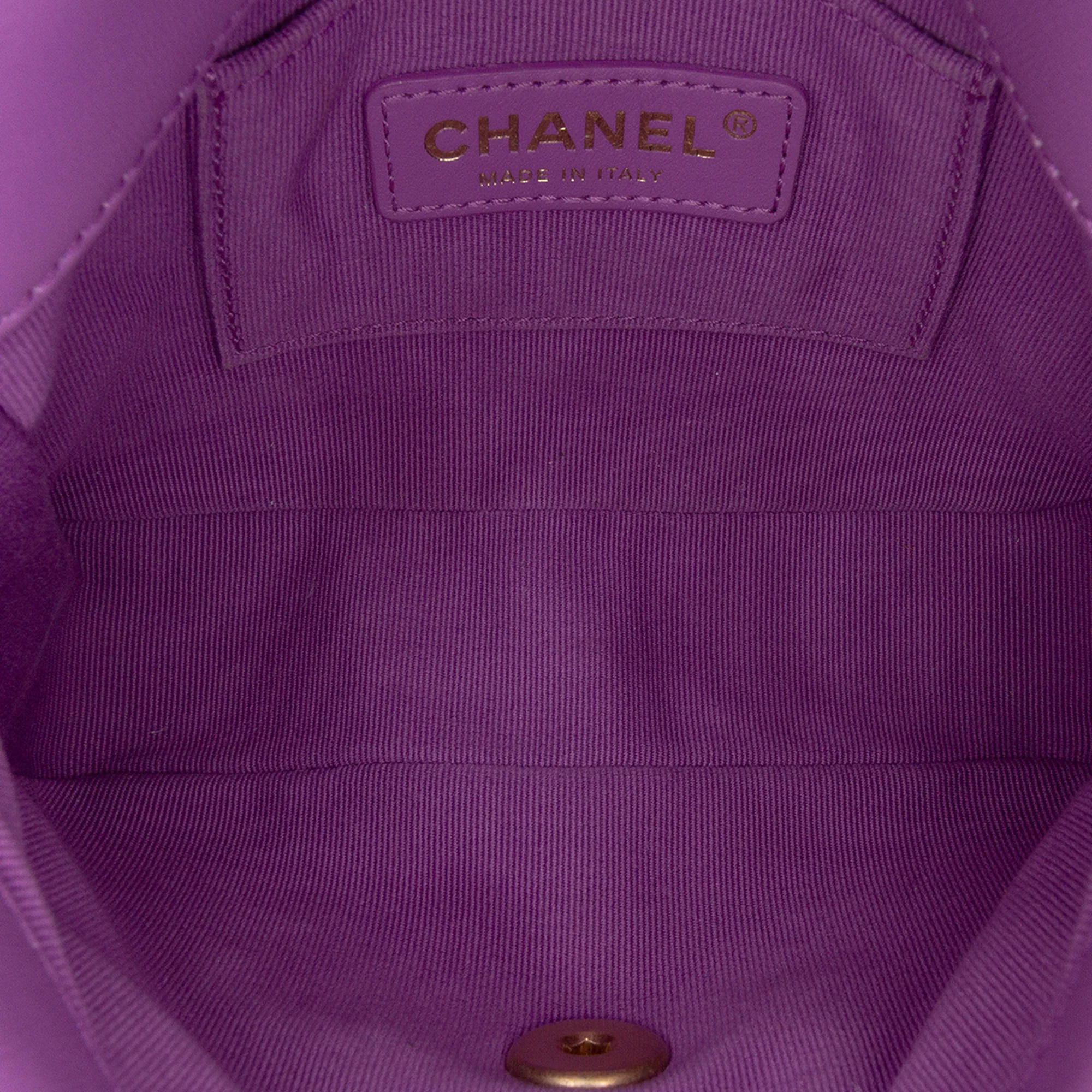 Chanel | Pre-Owned Mini Quilted Lambskin Candy Chain Flap - II | Purple - Image 6