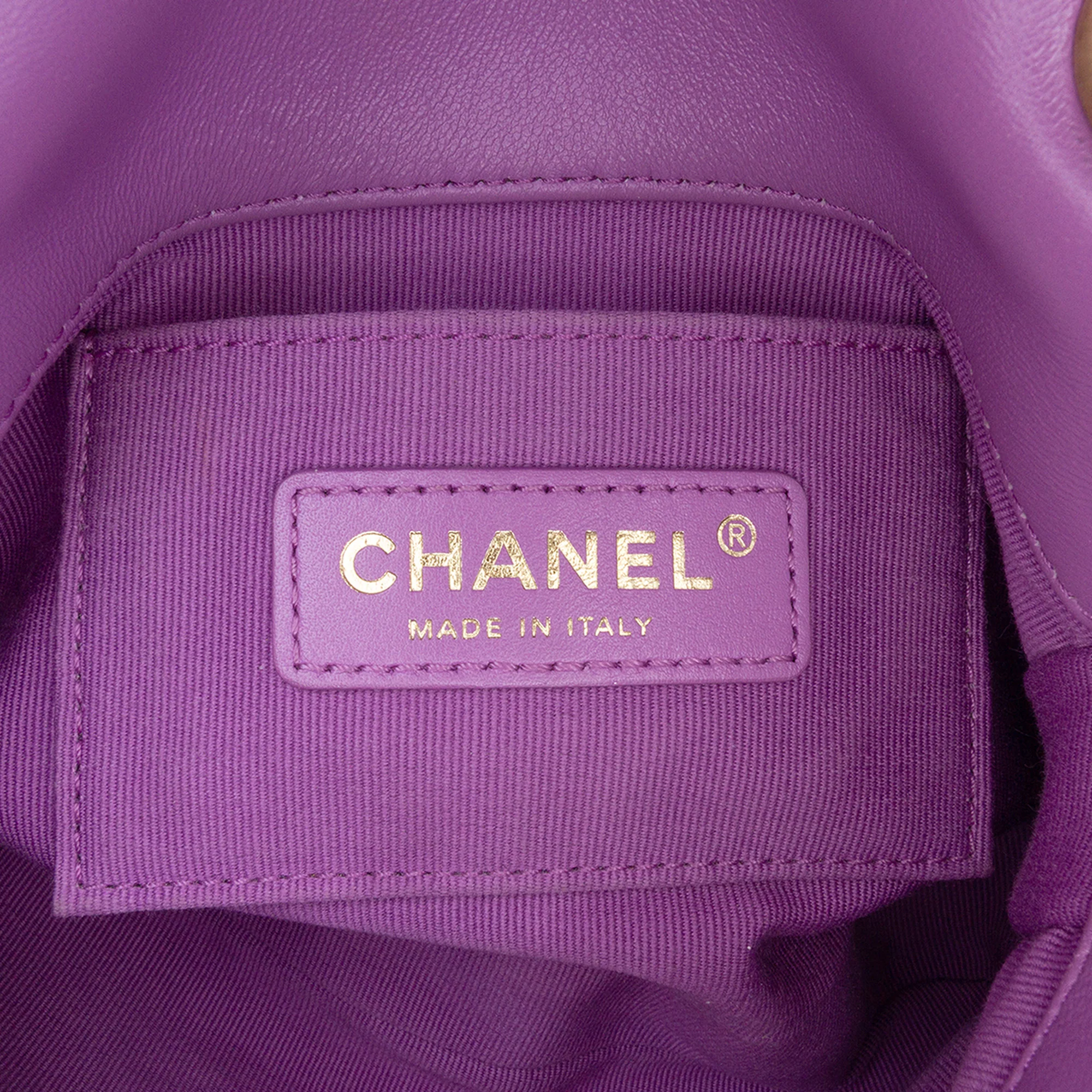 Chanel | Pre-Owned Mini Quilted Lambskin Candy Chain Flap - II | Purple - Image 7