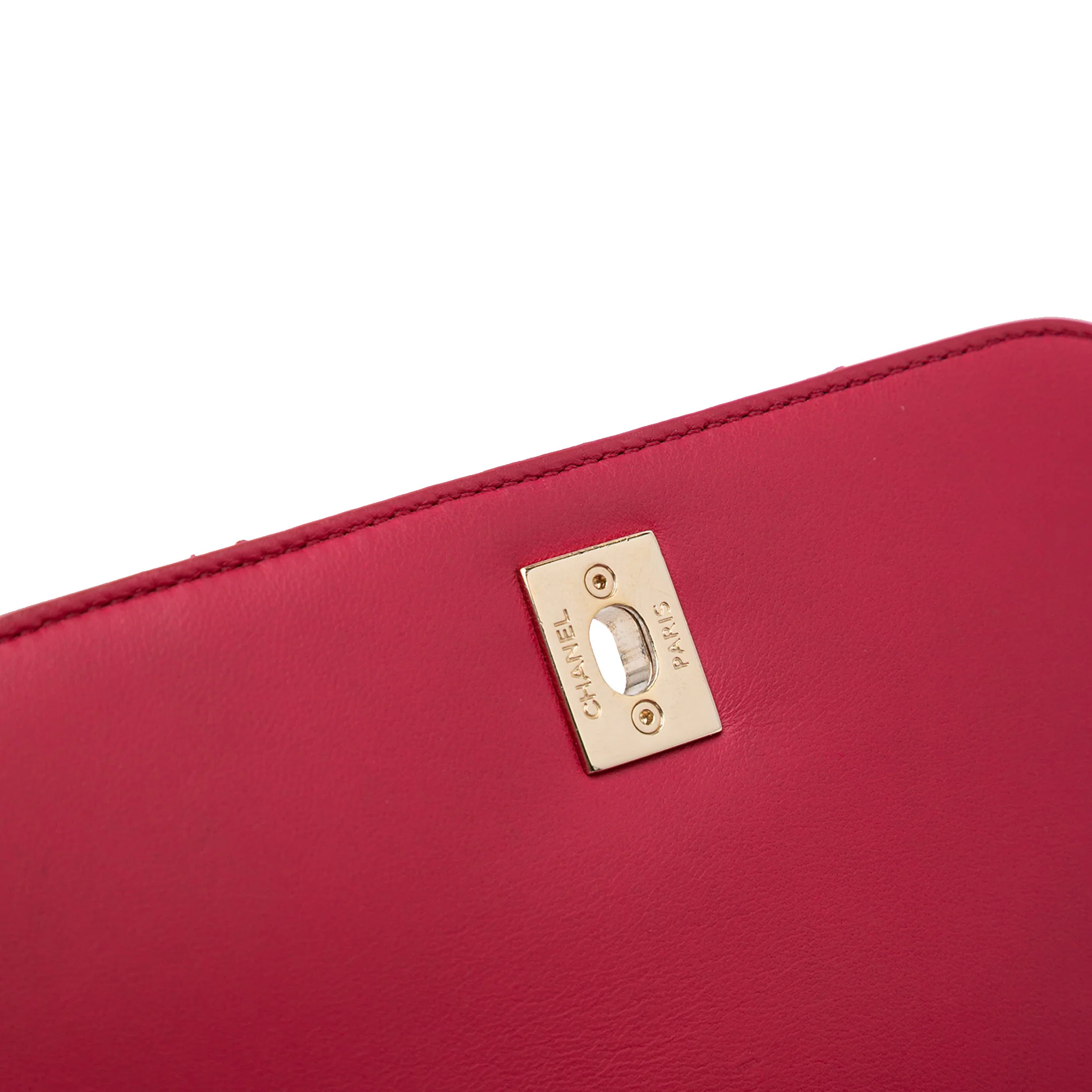 Chanel | Pre-Owned Mini Quilted Lambskin Carry Chic Flap | Pink/Dark Pink - Image 10