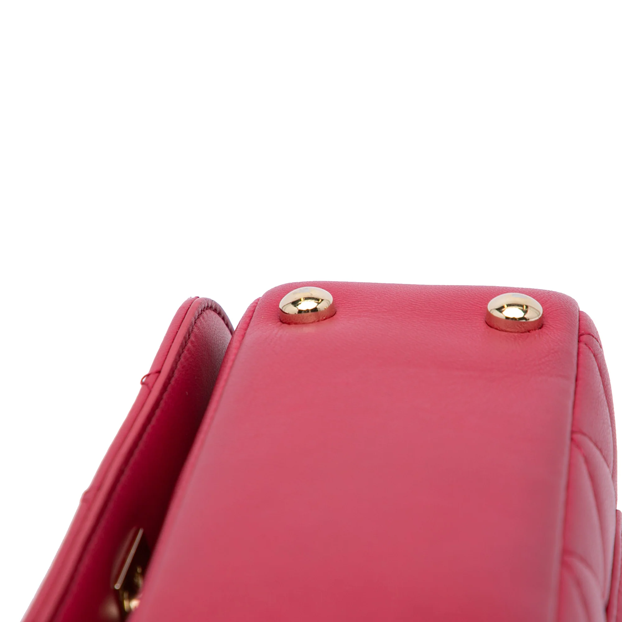 Chanel | Pre-Owned Mini Quilted Lambskin Carry Chic Flap | Pink/Dark Pink - Image 11