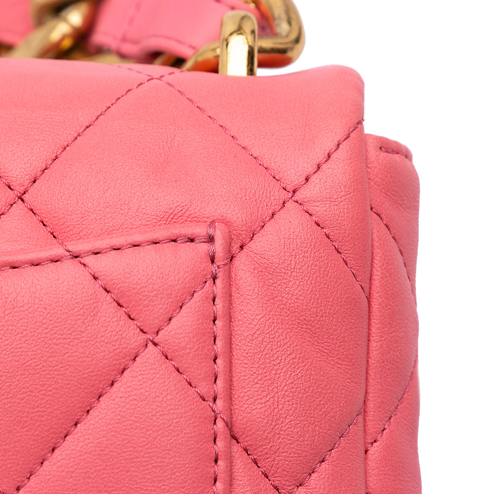 Chanel | Pre-Owned Mini Quilted Lambskin Funky Town Flap - I | Pink - Image 11