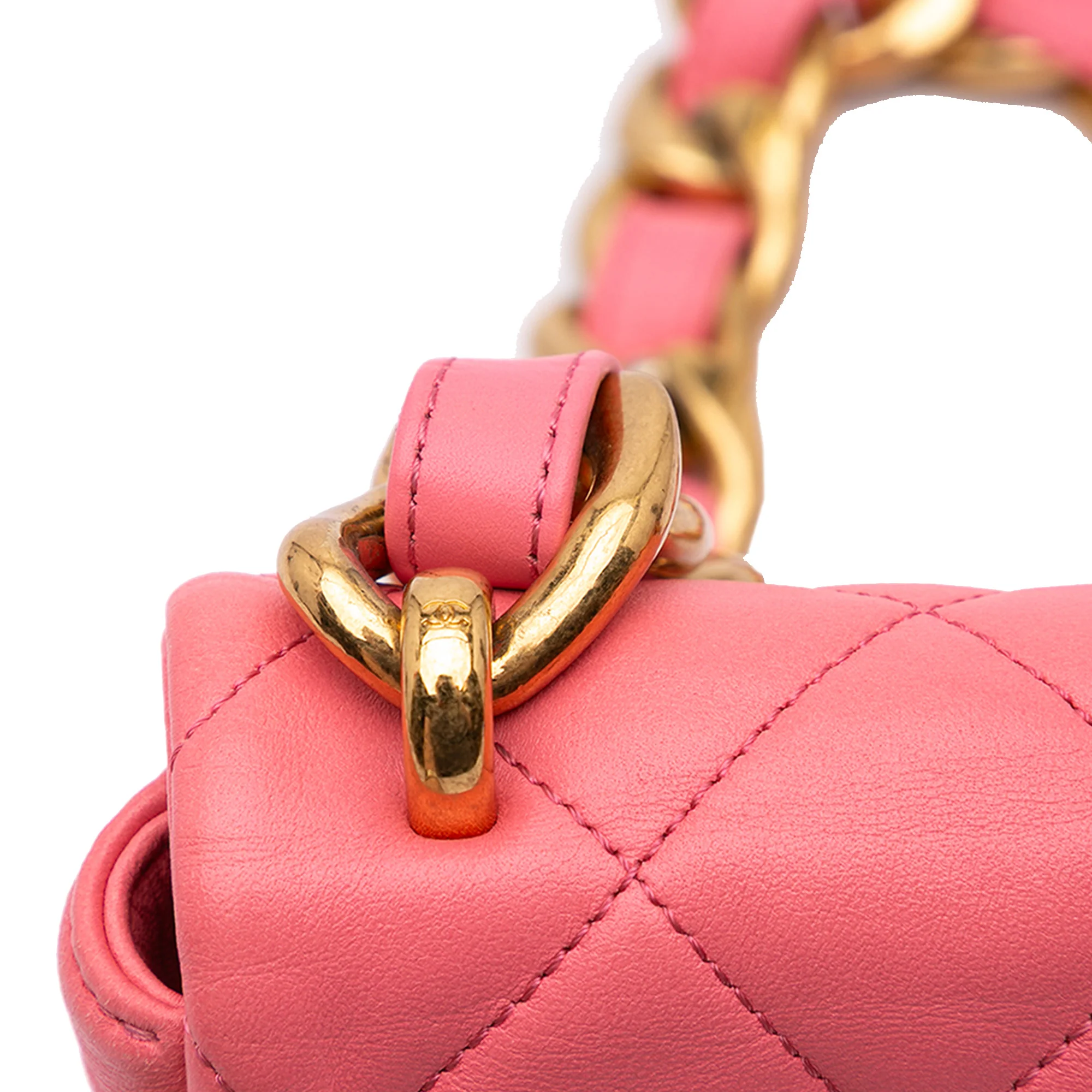 Chanel | Pre-Owned Mini Quilted Lambskin Funky Town Flap - I | Pink - Image 2