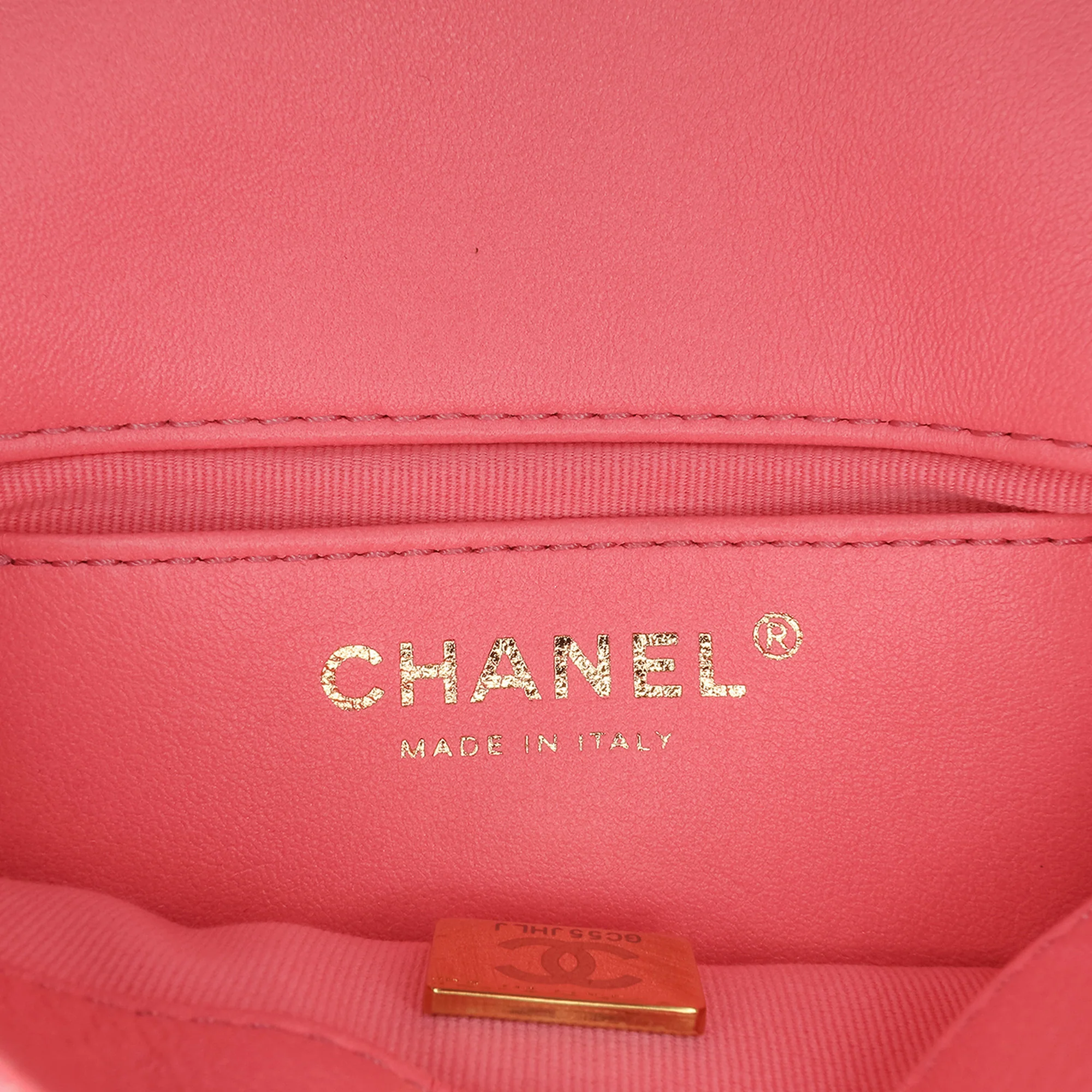 Chanel | Pre-Owned Mini Quilted Lambskin Funky Town Flap - I | Pink - Image 7