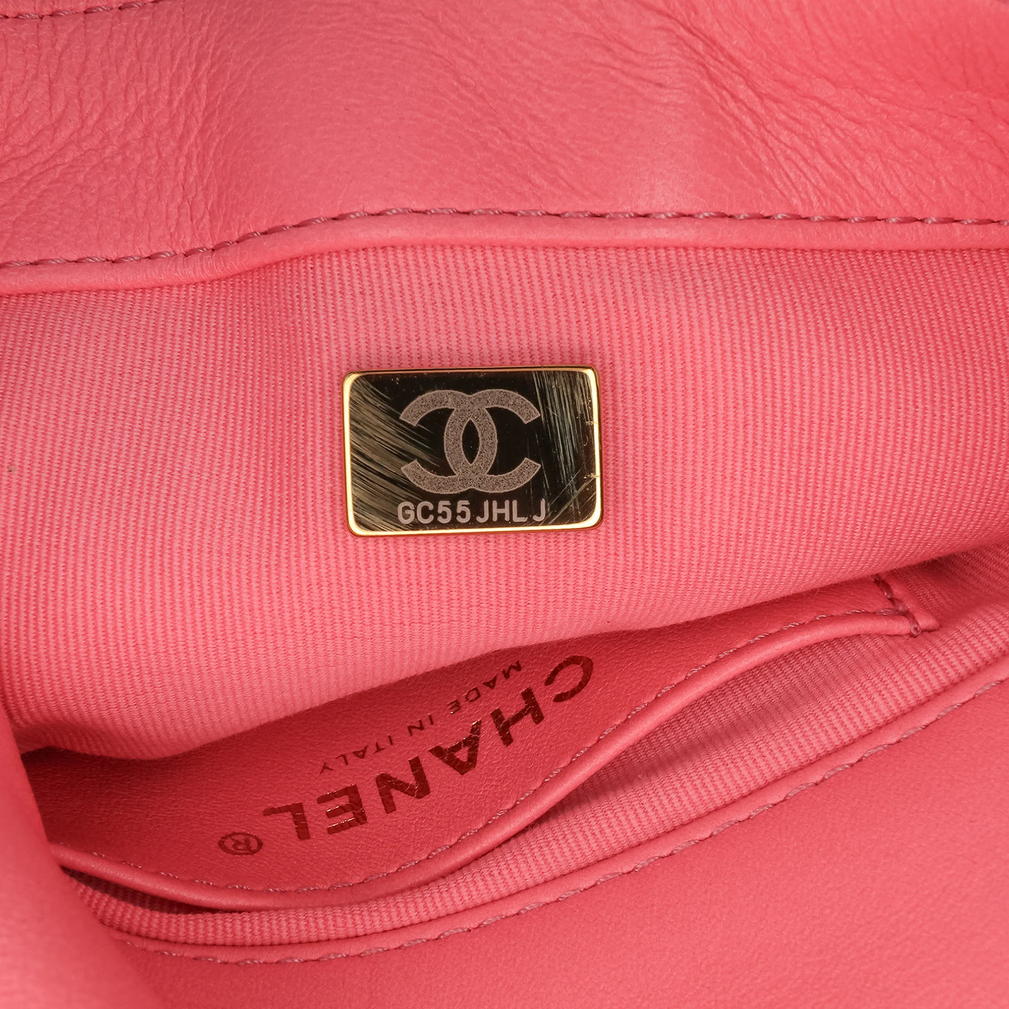 Chanel | Pre-Owned Mini Quilted Lambskin Funky Town Flap - I | Pink - Image 8