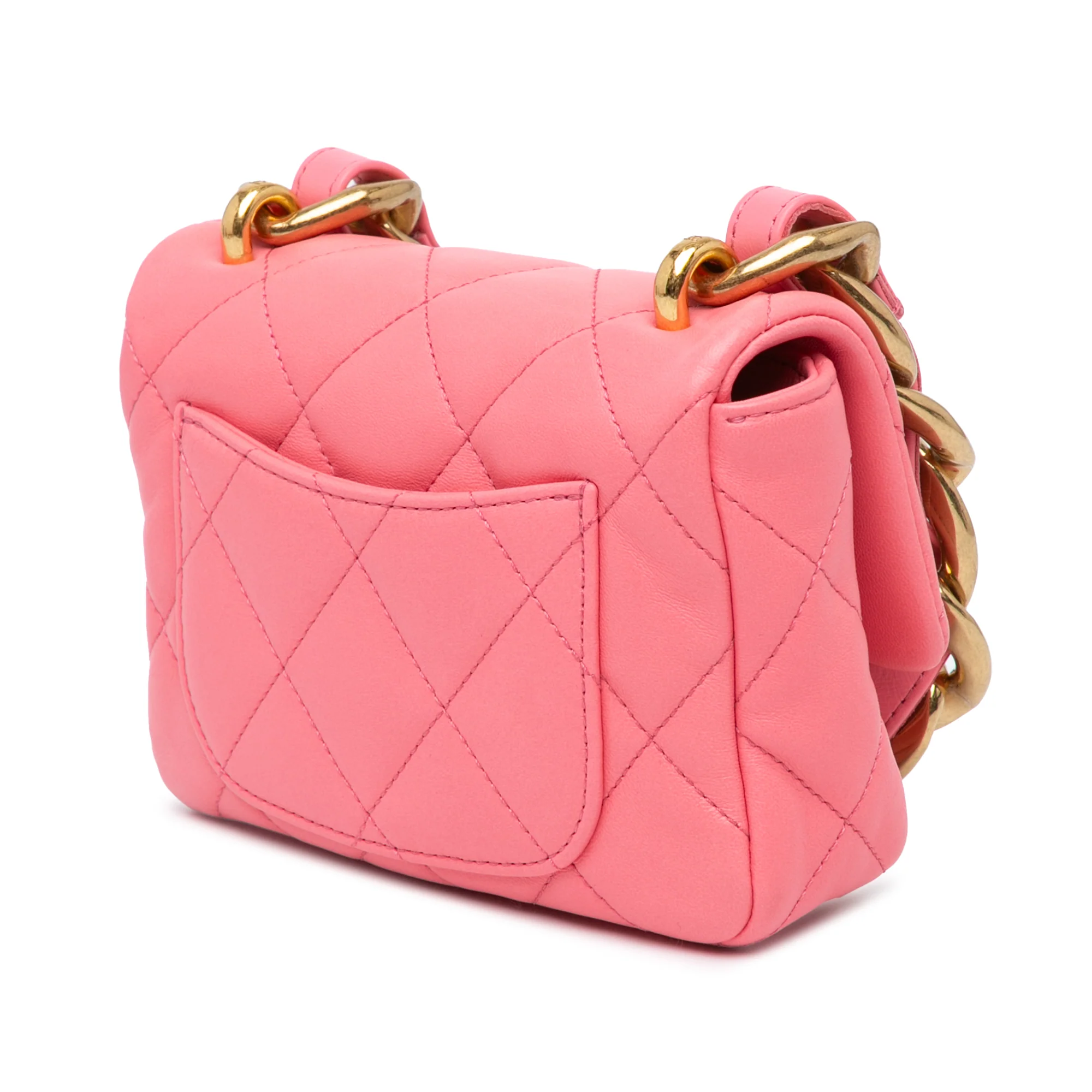 Chanel | Pre-Owned Mini Quilted Lambskin Funky Town Flap - II | Pink - Image 2