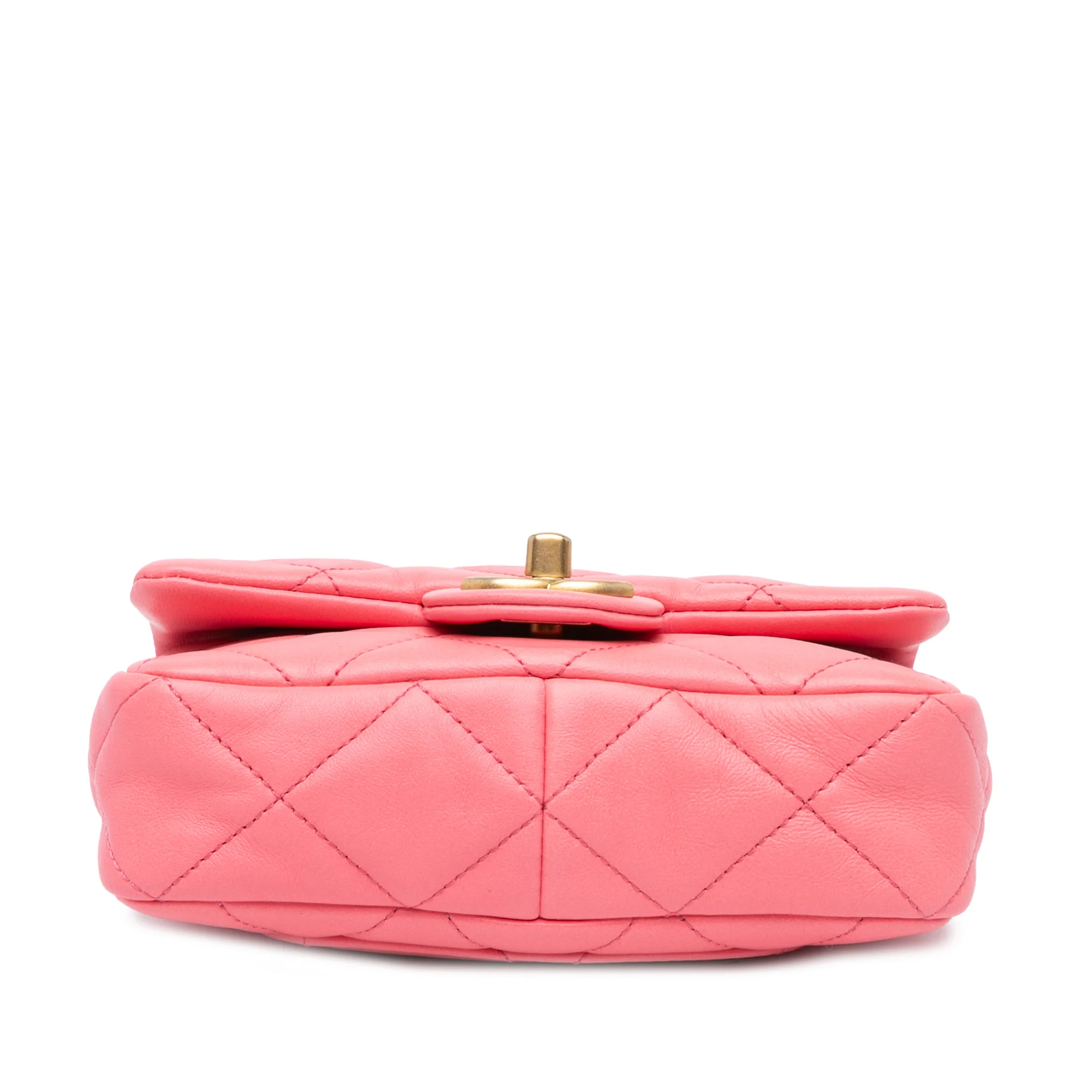 Chanel | Pre-Owned Mini Quilted Lambskin Funky Town Flap - II | Pink - Image 3