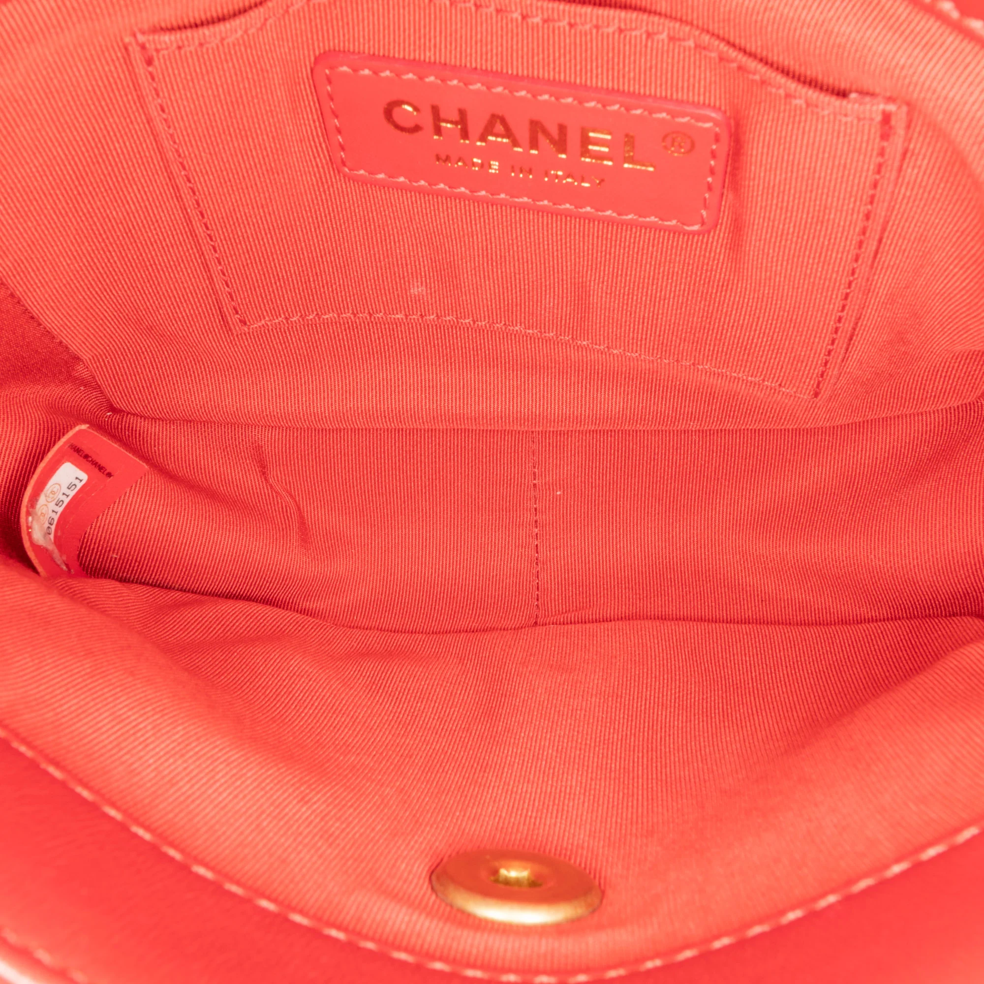 Chanel | Pre-Owned Mini Quilted Lambskin Soft Square Flap | Red - Image 5